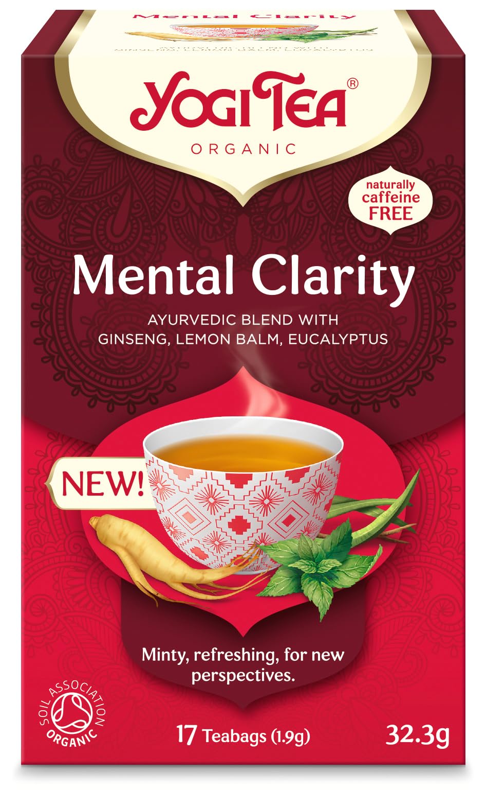 YOGI TEA Mental Clarity Organic Herbal Tea, Naturally Caffeine Free, 16 Tea Bags 5