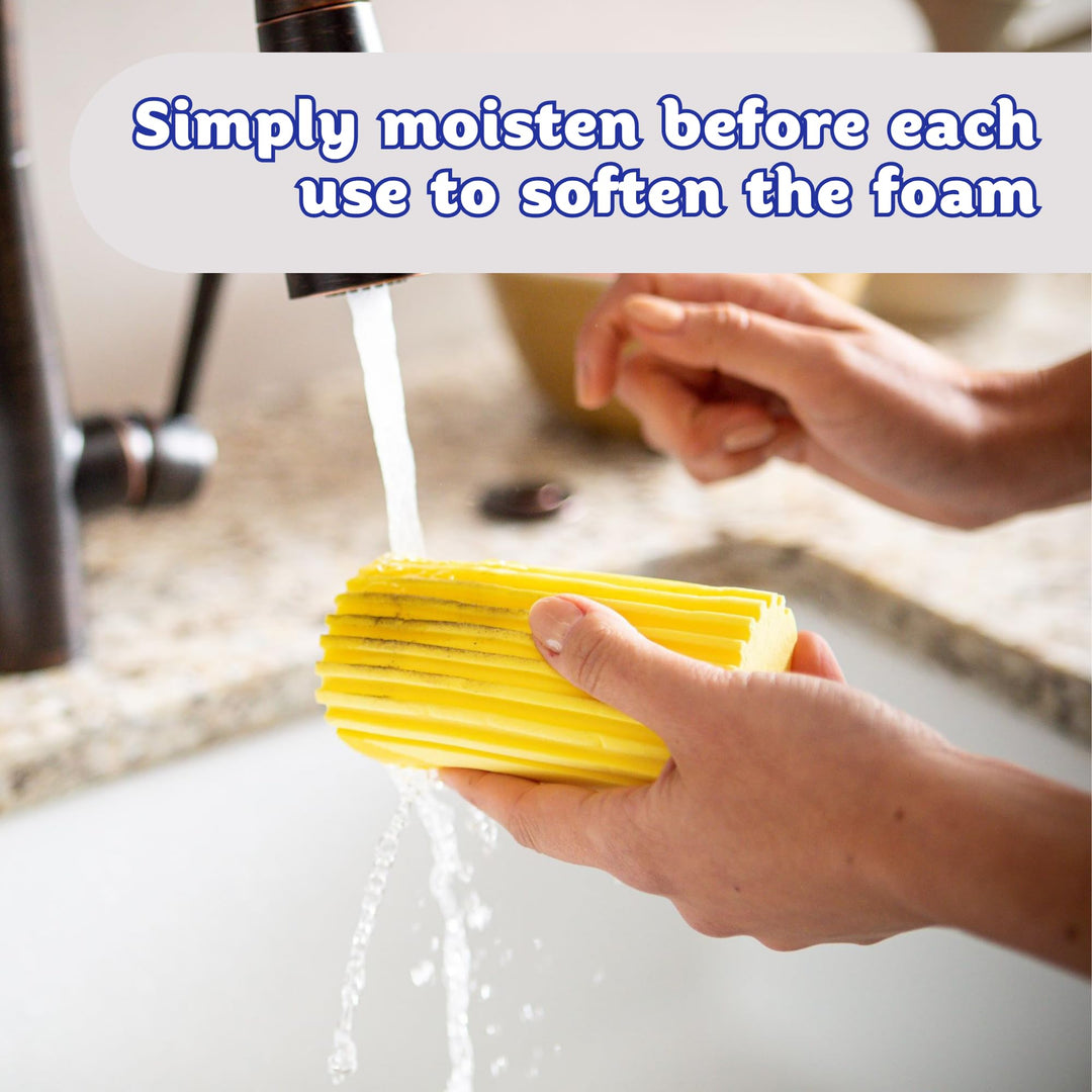 Scrub Daddy Damp Duster - Multipurpose Wet Dust Sponge for Blinds, Radiators & Skirting Boards, Blue