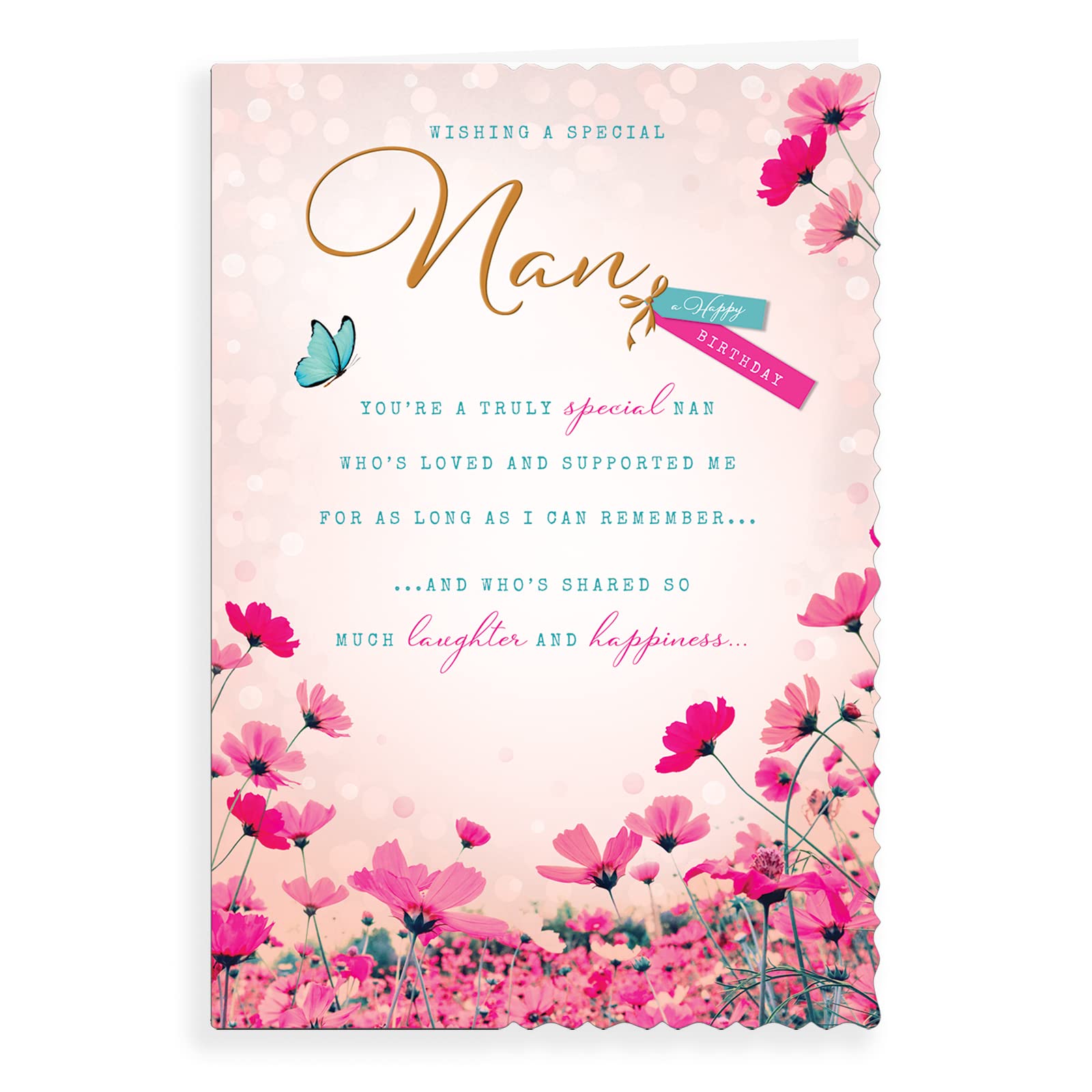 Piccadilly Greetings Avant Garde Studios Birthday Card for Nan | 9 x 6 inches | Peach 1