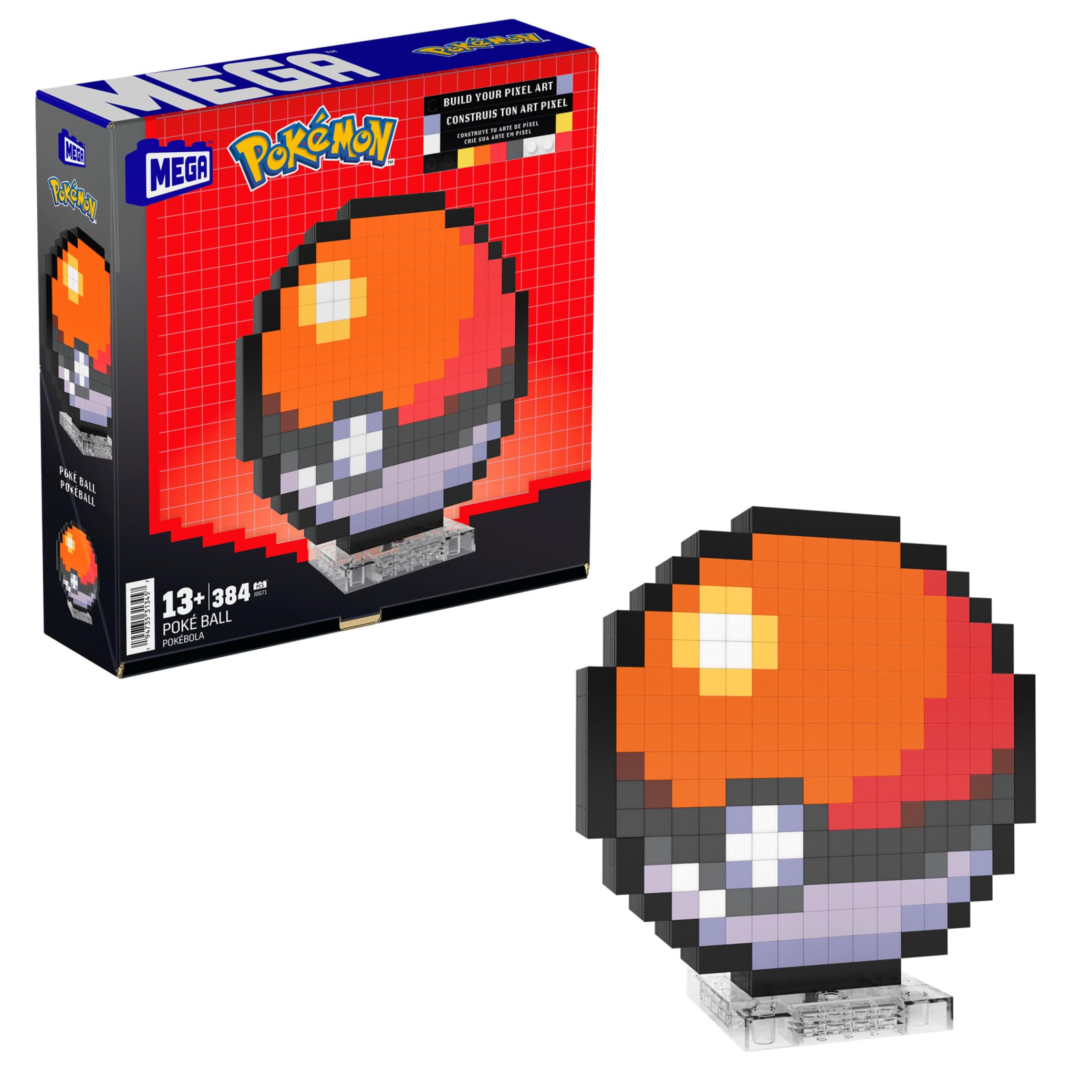 MEGA Pokémon Action Figure Building Toy - 381-Piece Poké Ball, 6 Inch, Adult Collector Set 1