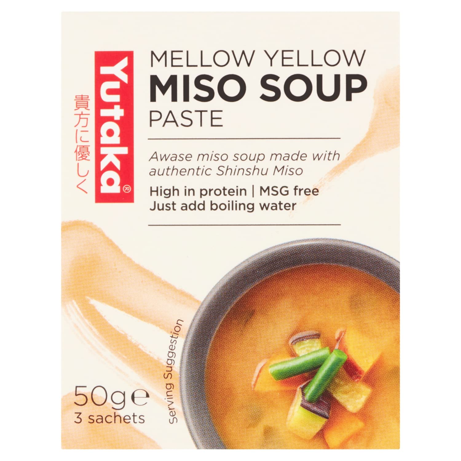 Yutaka Awase Miso Soup 50g (3 Sachets) - Instant Japanese Soup with Red & White Miso 1