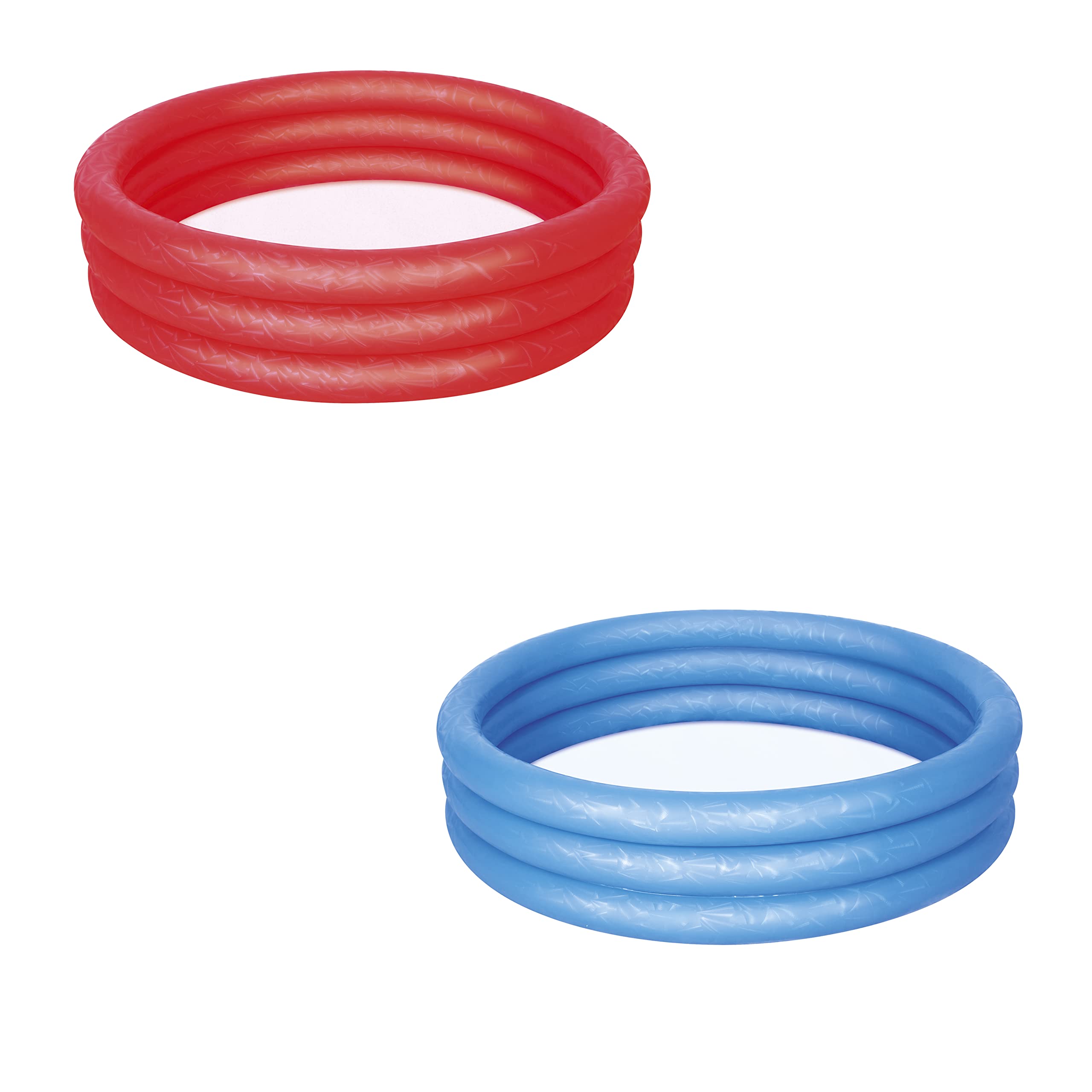 Bestway Inflatable 3-Ring Paddling Pool - Multicolor, 102 x 102 x 25 cm | PVC 1