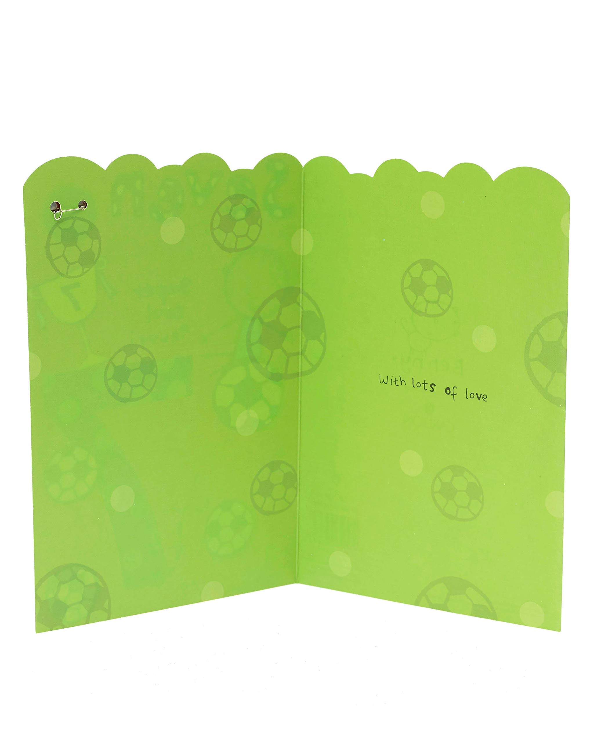 UK Greetings 7th Birthday Card - Football Design for Boys | 143 x 216 mm 2
