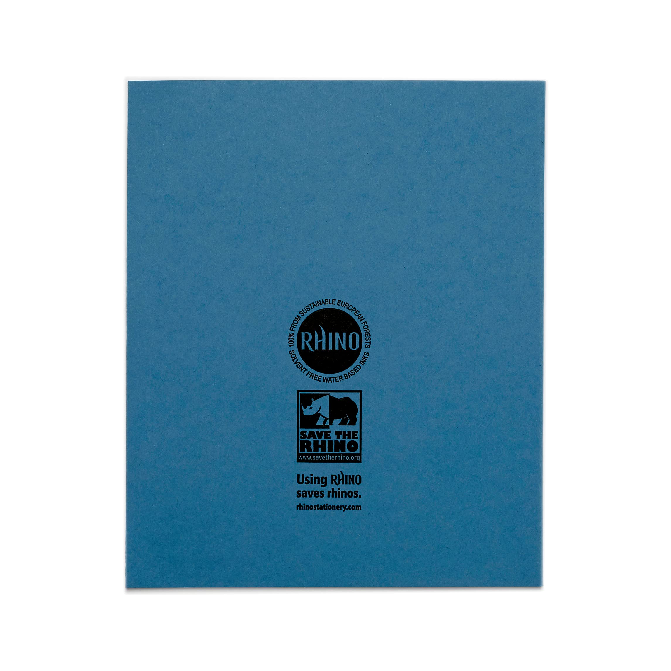 Rhino 8 x 6.5 Exercise Books - 48-Page, 8mm Lined with Margin, 10-Pack | Light Blue 7