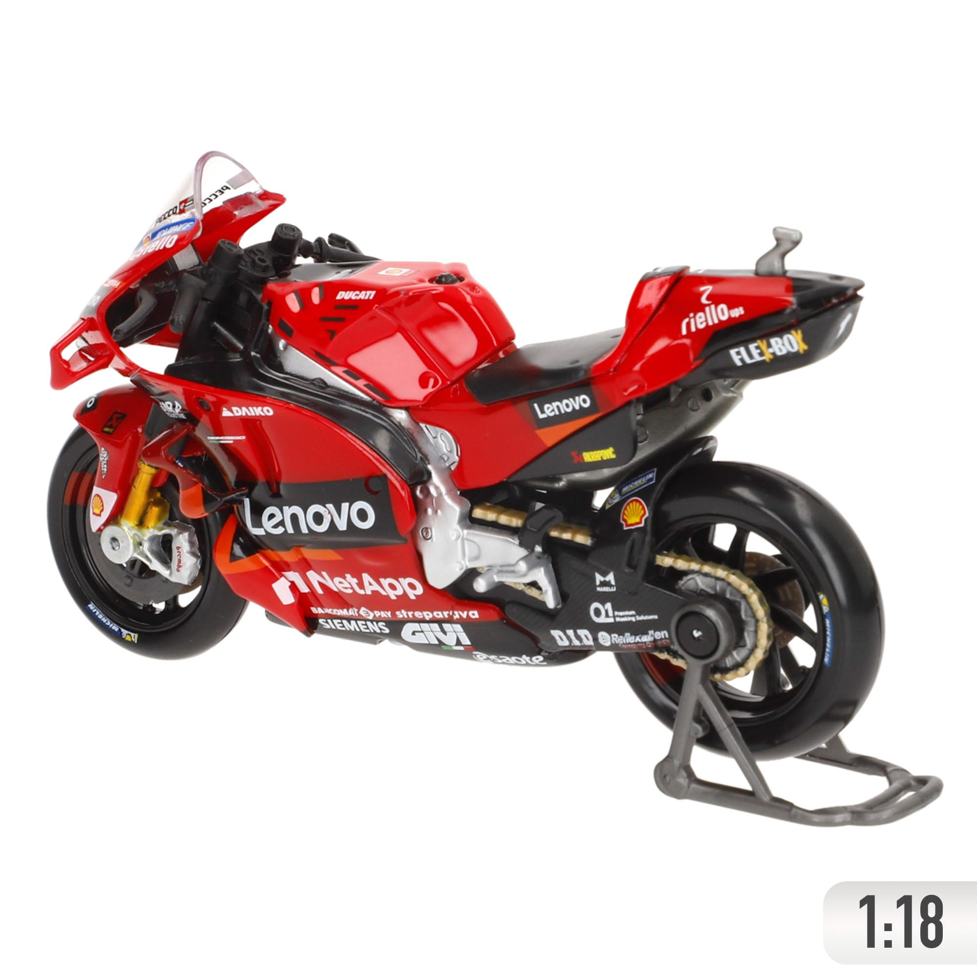 Maisto 1:18 Scale Ducati Lenovo Team Motorcycle Model - Die-Cast Collectible by Bburago Italia 3