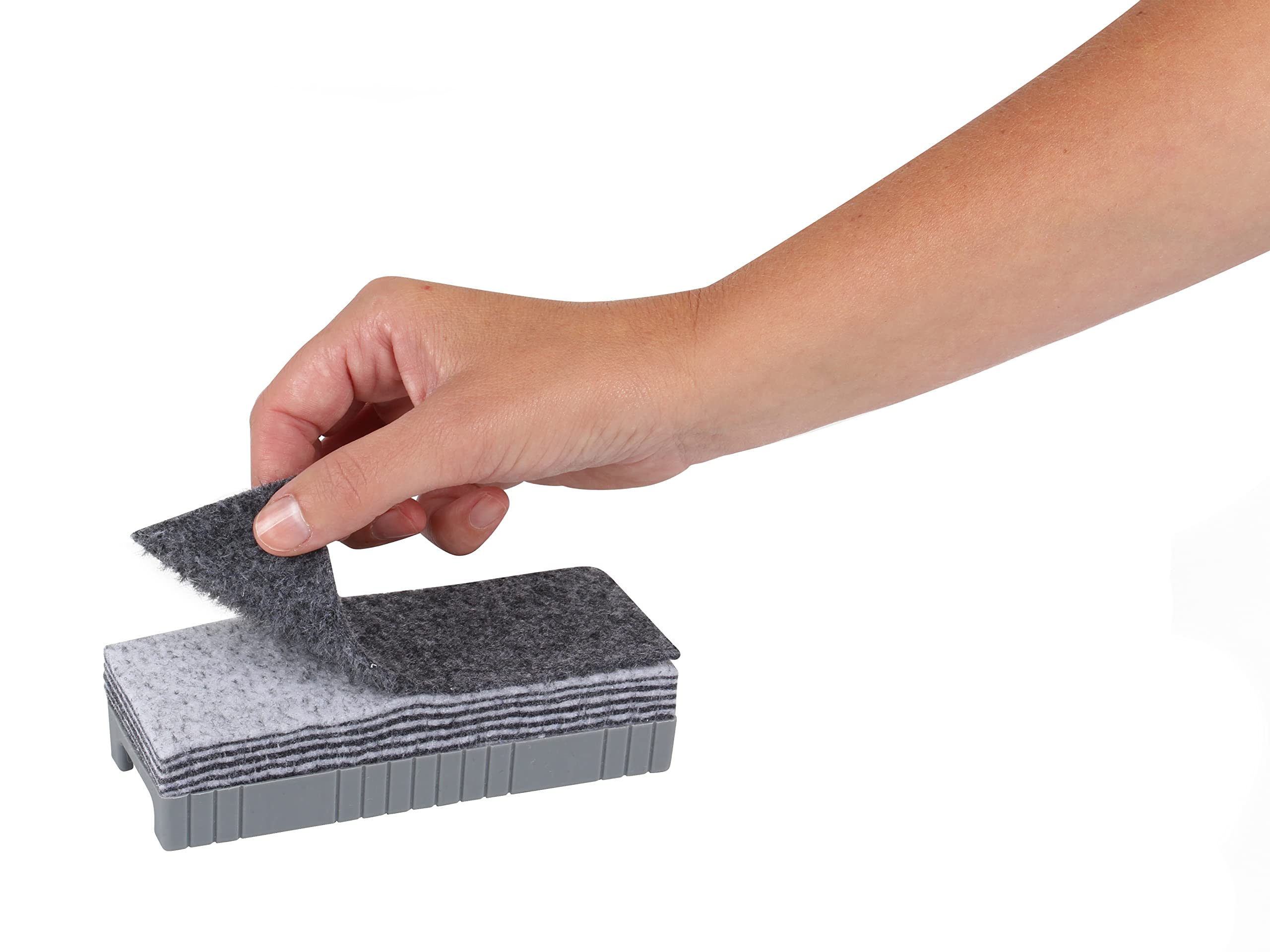 Q-Connect Lightweight Peelable Board Eraser - Grey Felt | 210x170x30mm 2
