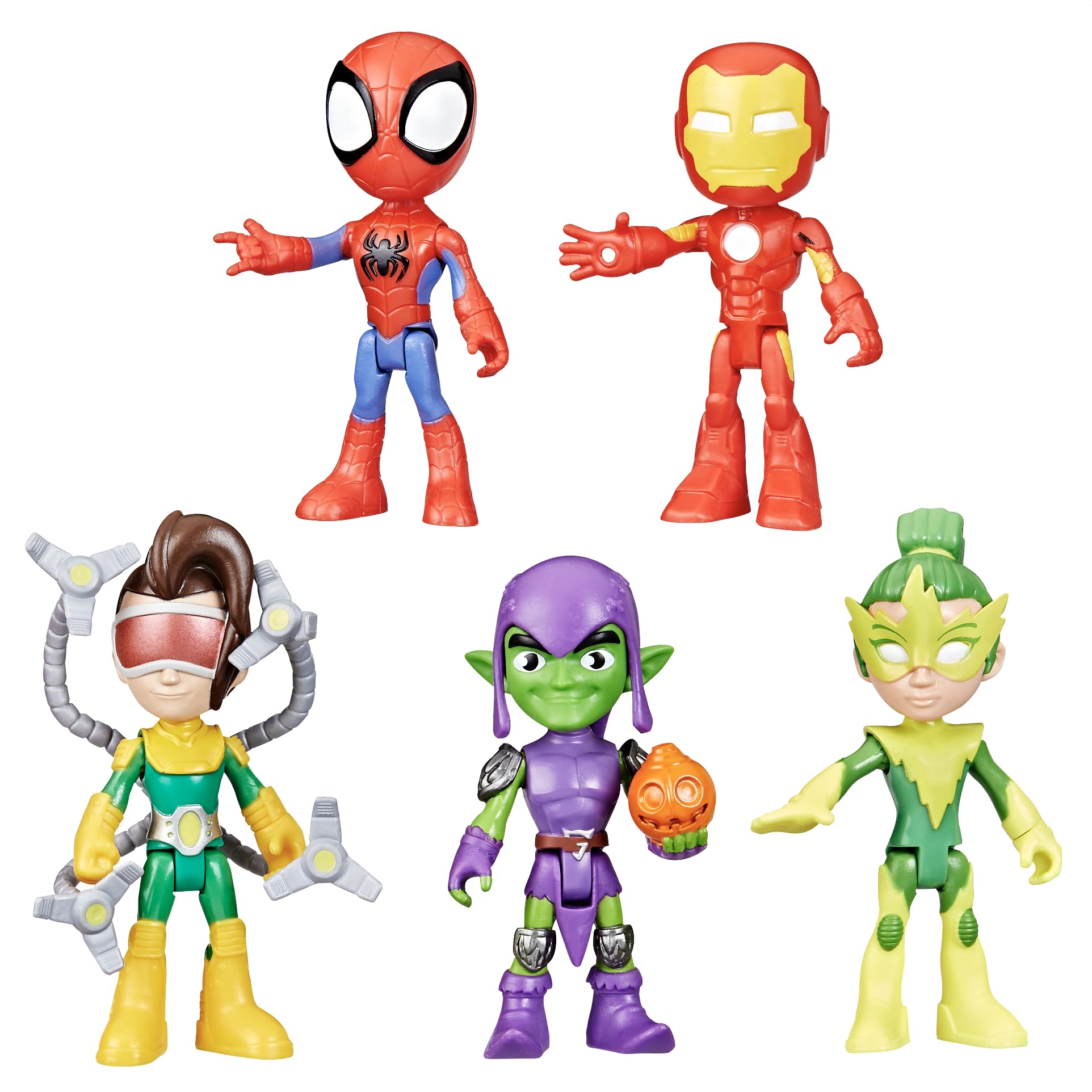Marvel Spidey and His Amazing Friends Friends & Foes Pack - 5-Pack Poseable Action Figures for Kids 1