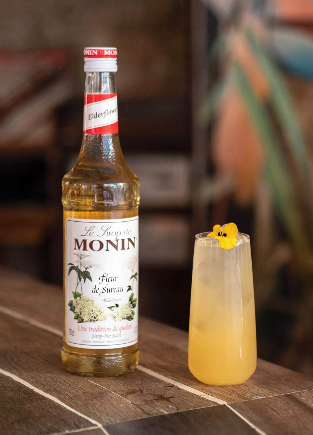 Monin Premium Elderflower Syrup - 700ml | Vegan, Alcohol-Free | Cocktails & Mocktails 3