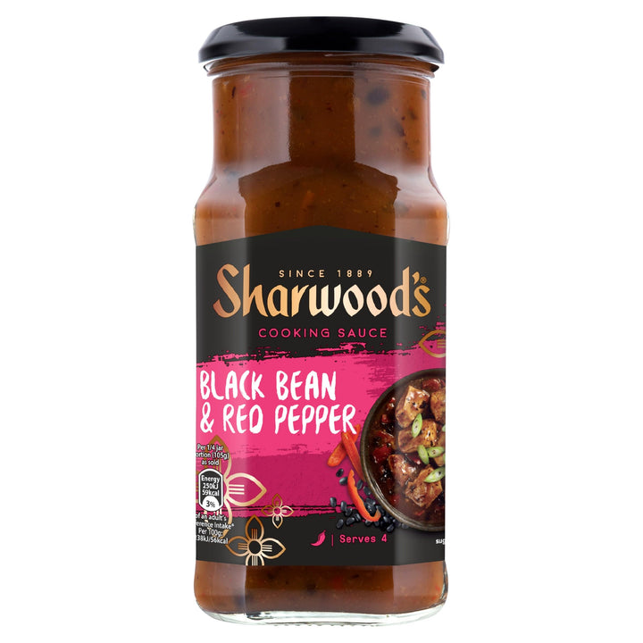Sharwood's Chinese Black Bean & Sweet Red Pepper Sauce – Cantonese Style, 425g