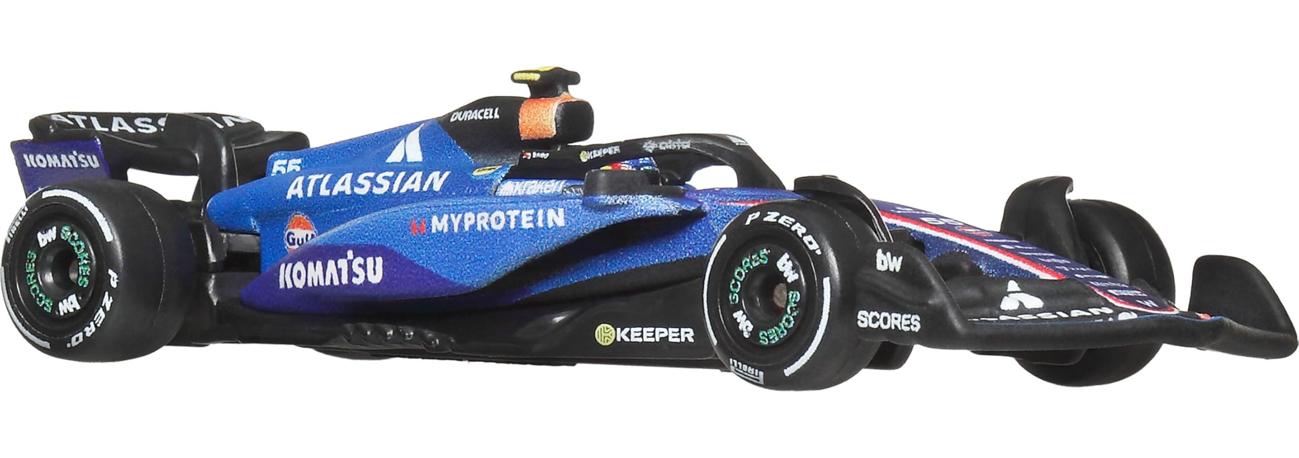 Hot Wheels Formula 1 Atlassian Williams Racing #55 Die-Cast Car | 1:64 Scale Metal/Metal | JKD85 3