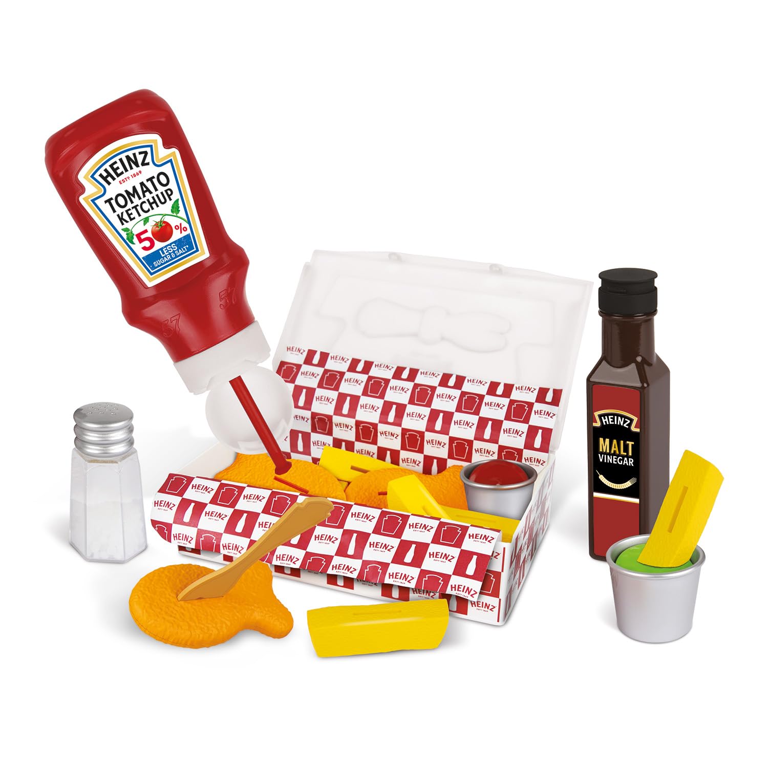 Casdon Heinz Fish & Chips Takeaway Set - Pretend Play Food Set for Ages 3+ 1