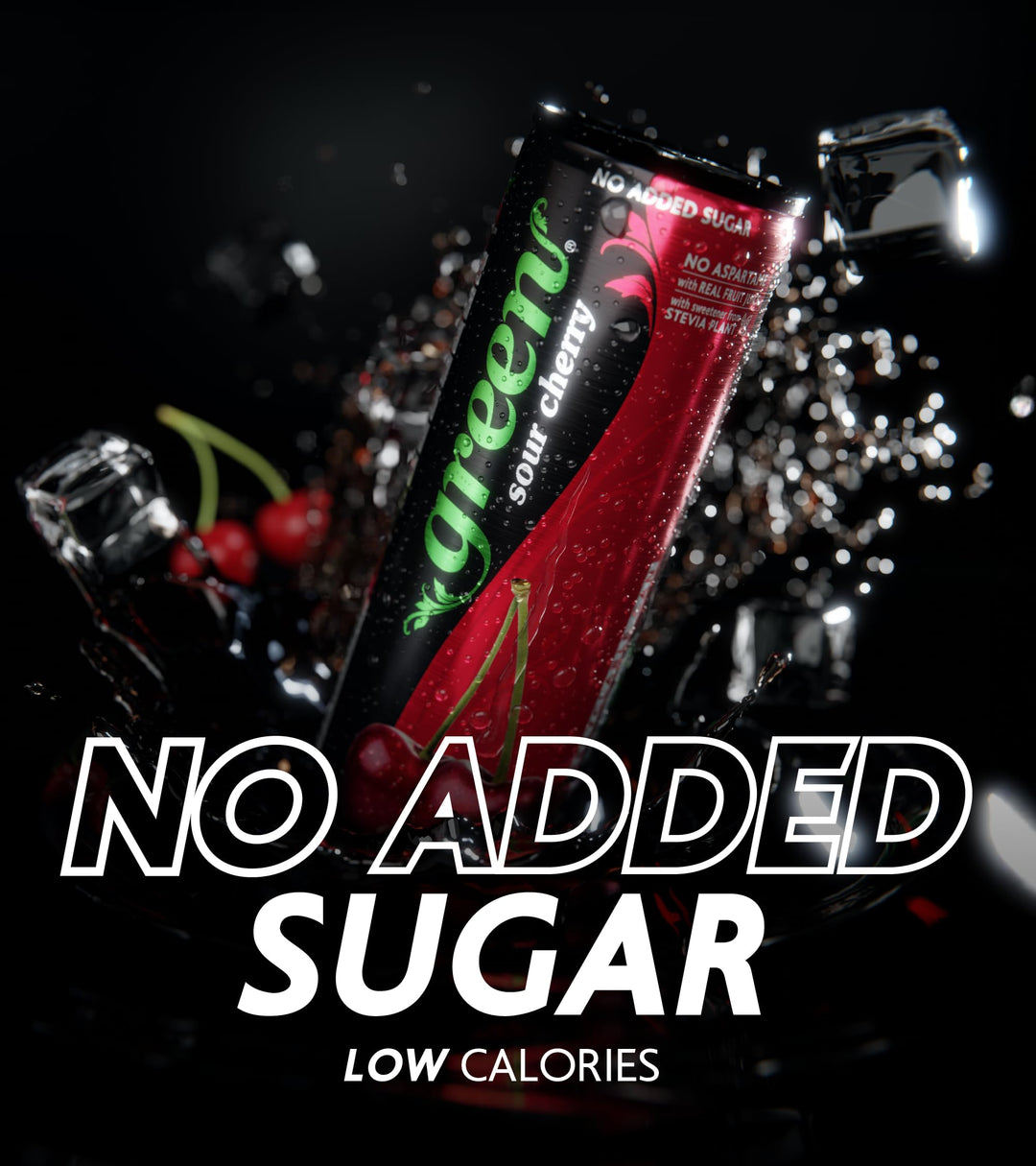 Green Cola - Sour Cherry Sparkling Drink (4 x 330ml)