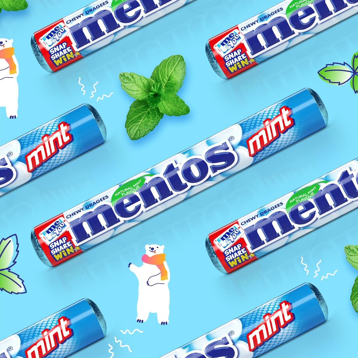 Mentos Mint Chewy Dragees – 40 x 38 g zuckerfreie Pfefferminzbonbons 8