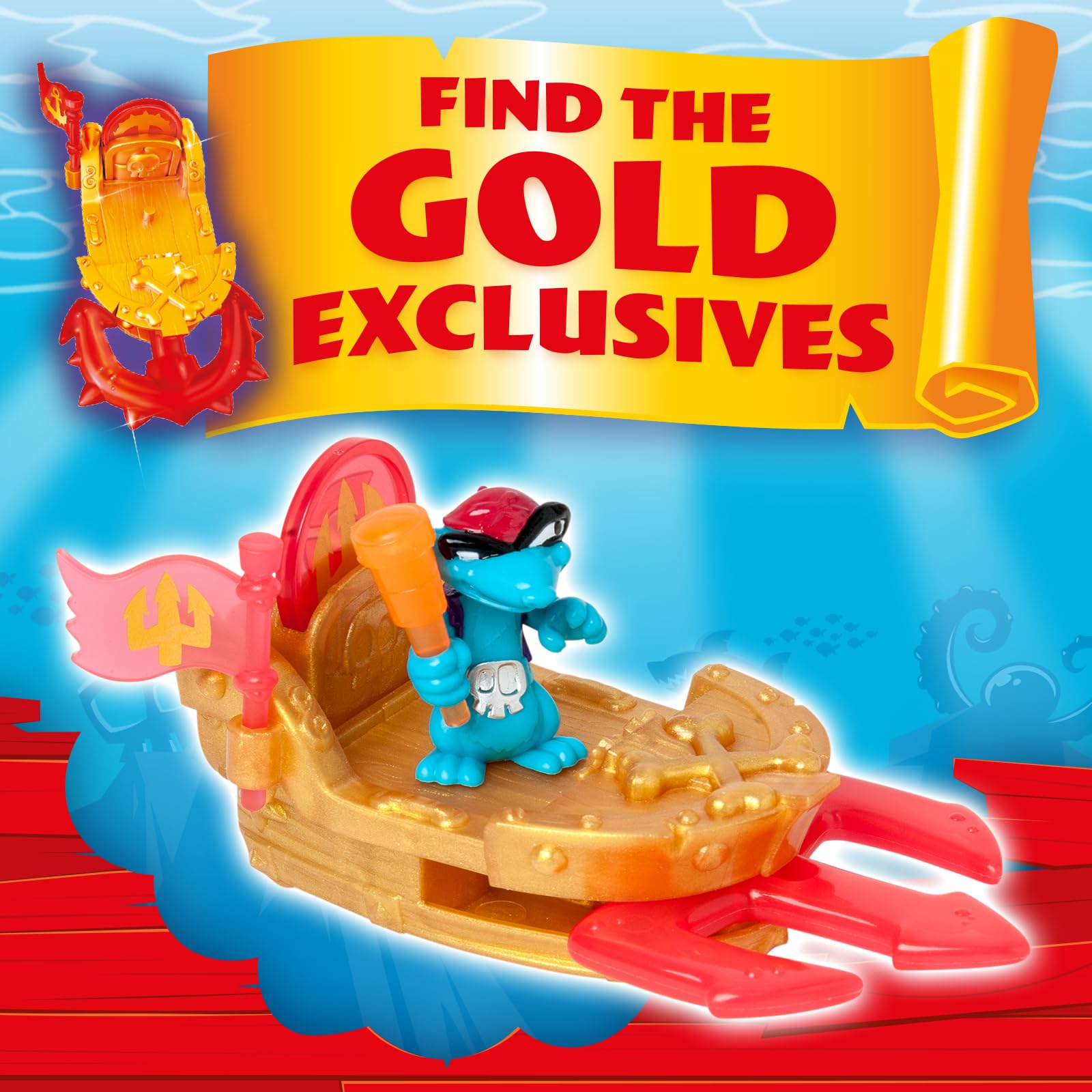 PIRATIX ADVENTURE WORLD Shark Treasure Series Sea Speeder Collectible Boat | Multicolor | Ages 3+ 5