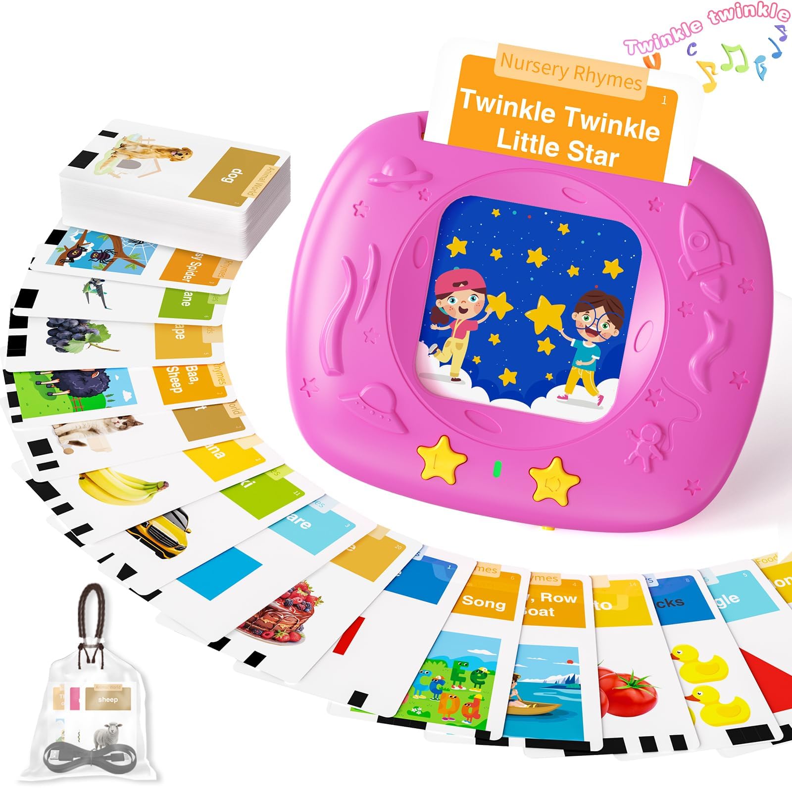 HOMESTEC Toddlers Talking Flash Cards - 144 English Visual Words for Ages 18 Months+ 1