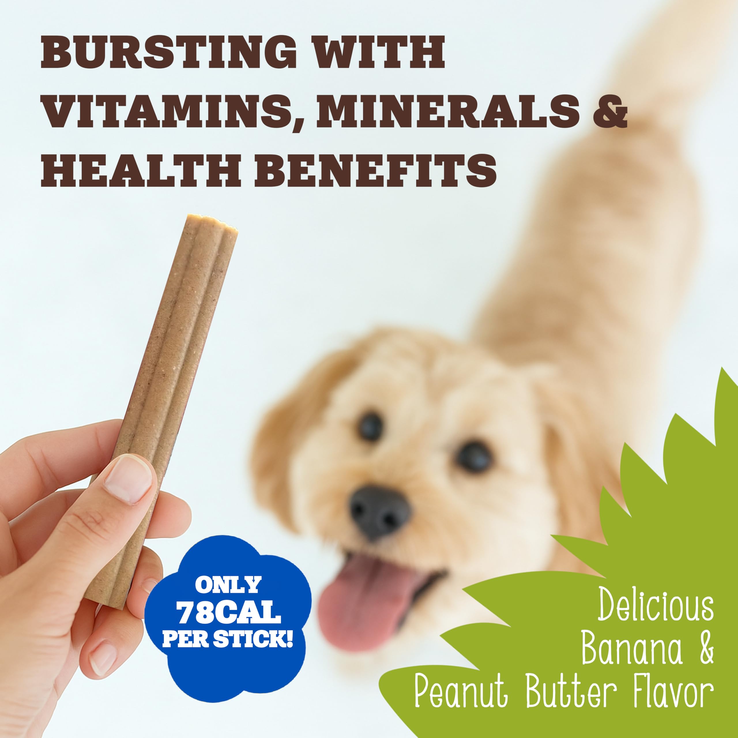 Soopa Apple & Blueberry Dental Sticks - All Natural | Low Fat | All Life Stages 5