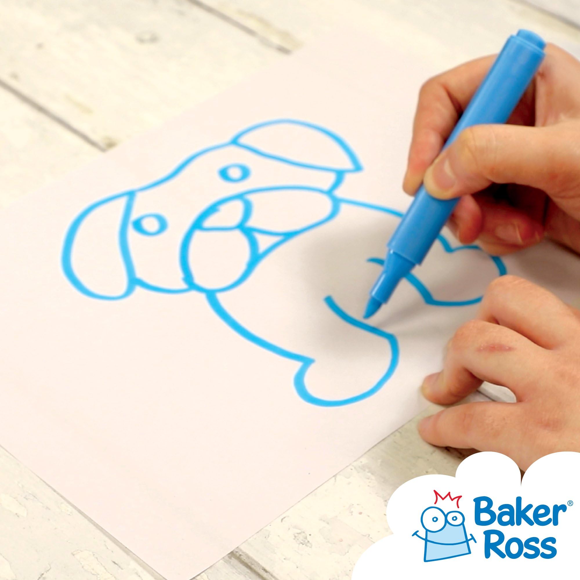 Baker Ross Newsprint Paper Pack - 200 A4 Sheets for Crafting and Wrapping | 55gsm 4