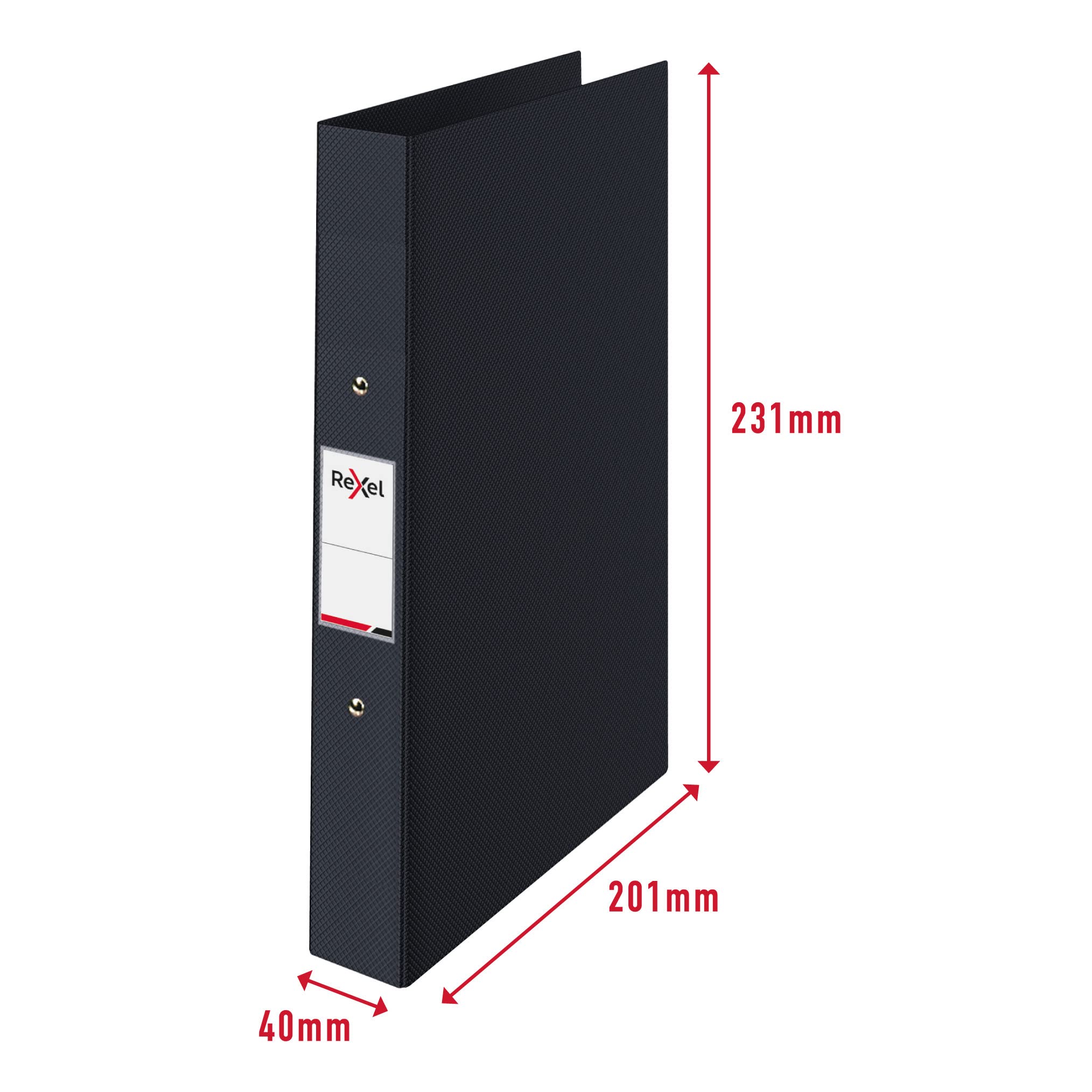 Rexel Choices A4 O-Ring Binder - 25mm Spine, 190 Sheet Capacity, Black, 3 Pack 6