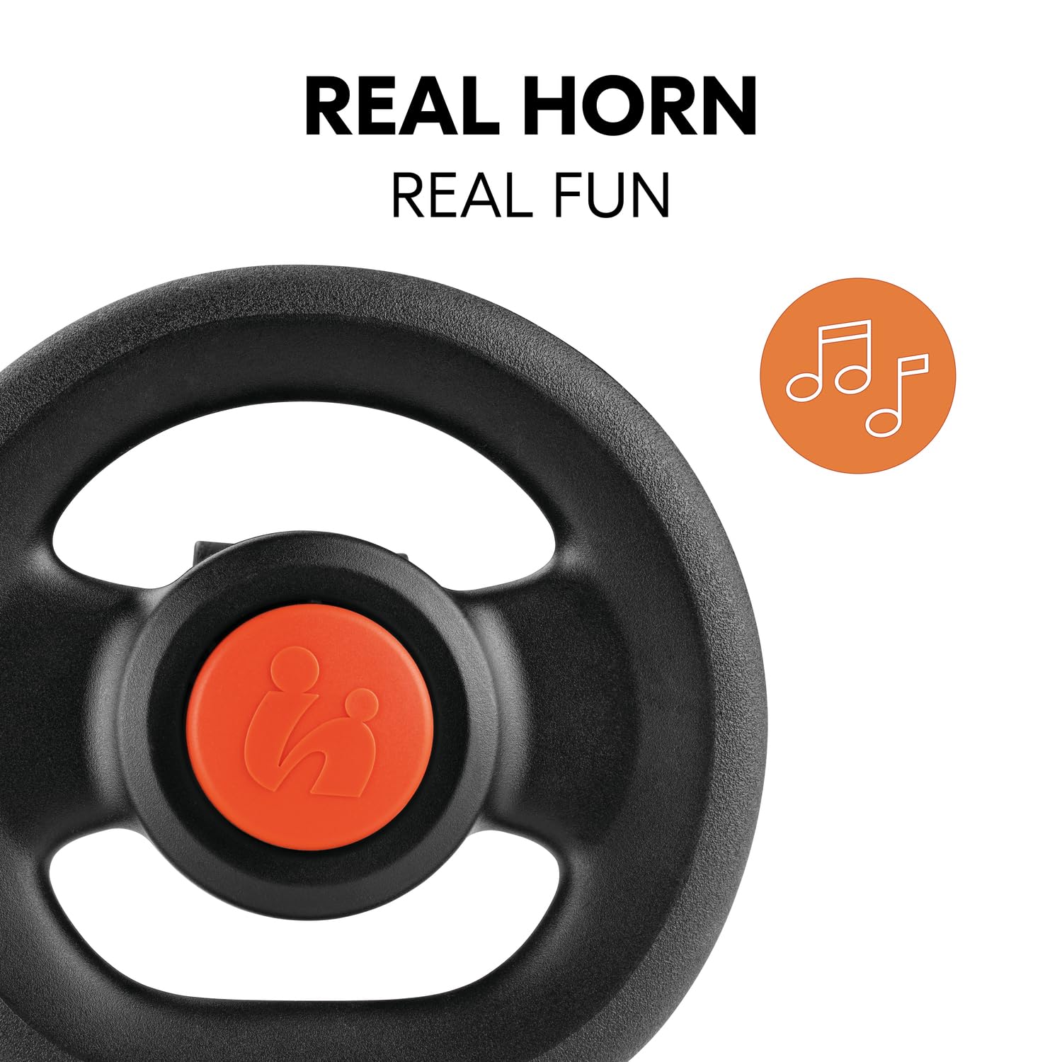 Hauck Pushchair Steering Wheel - Interactive Car Toy with Real Horn for Buggy Rides 7