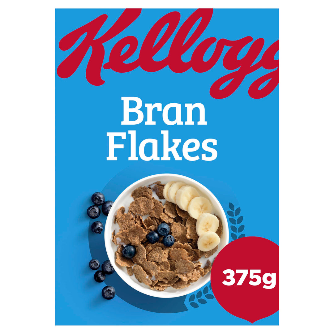 Kellogg's Bran Flakes Cereal 375g - High in Natural Wheat Bran Fibre