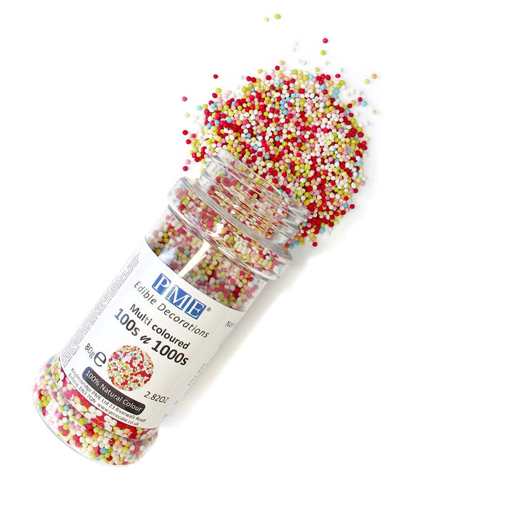 PME Multi Coloured Nonpareils 80 g - Cake Decorating Sprinkles