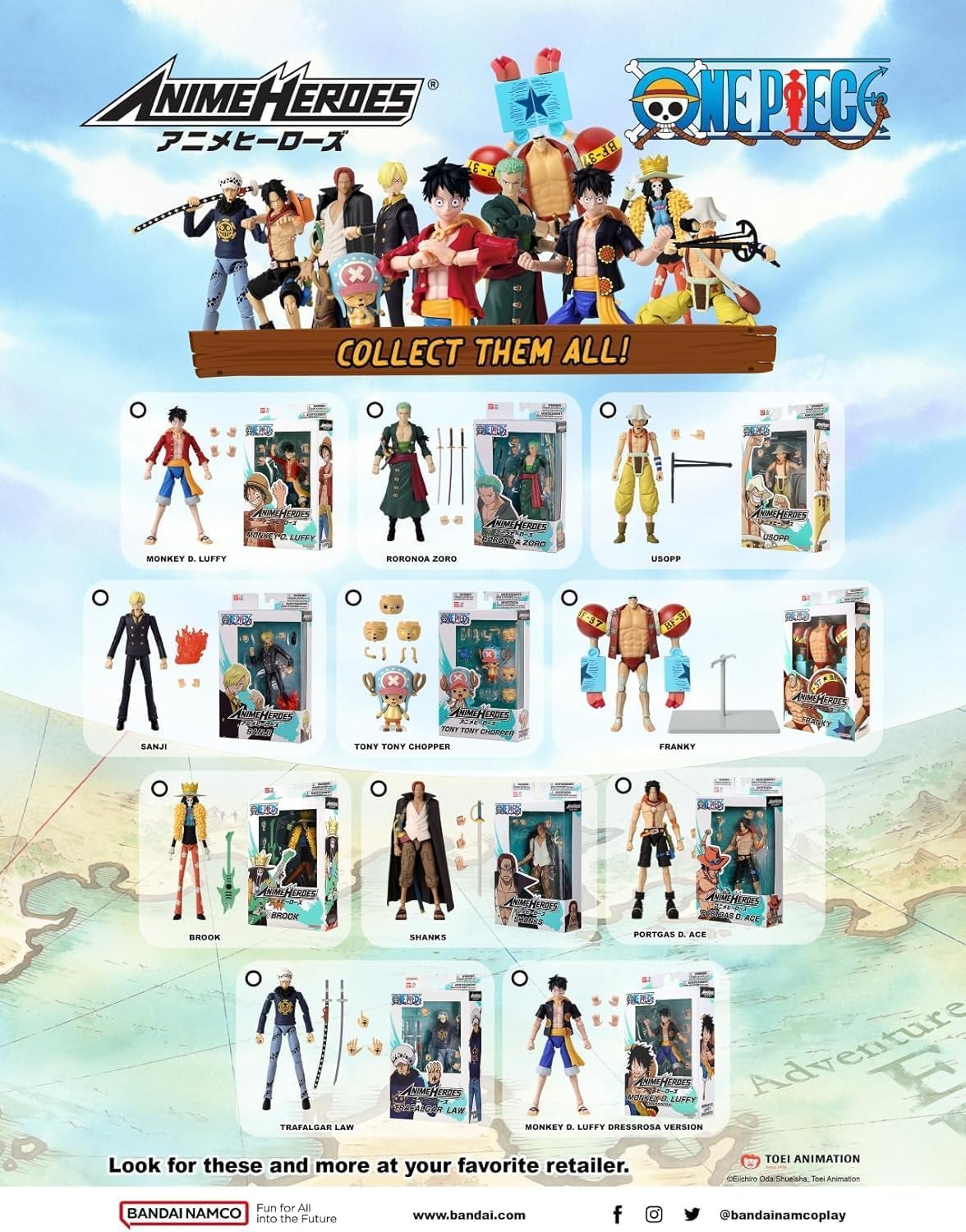 BANDAI Anime Heroes One Piece Monkey D. Luffy Dressrosa Version Action Figure | 17cm | Unisex Children 2