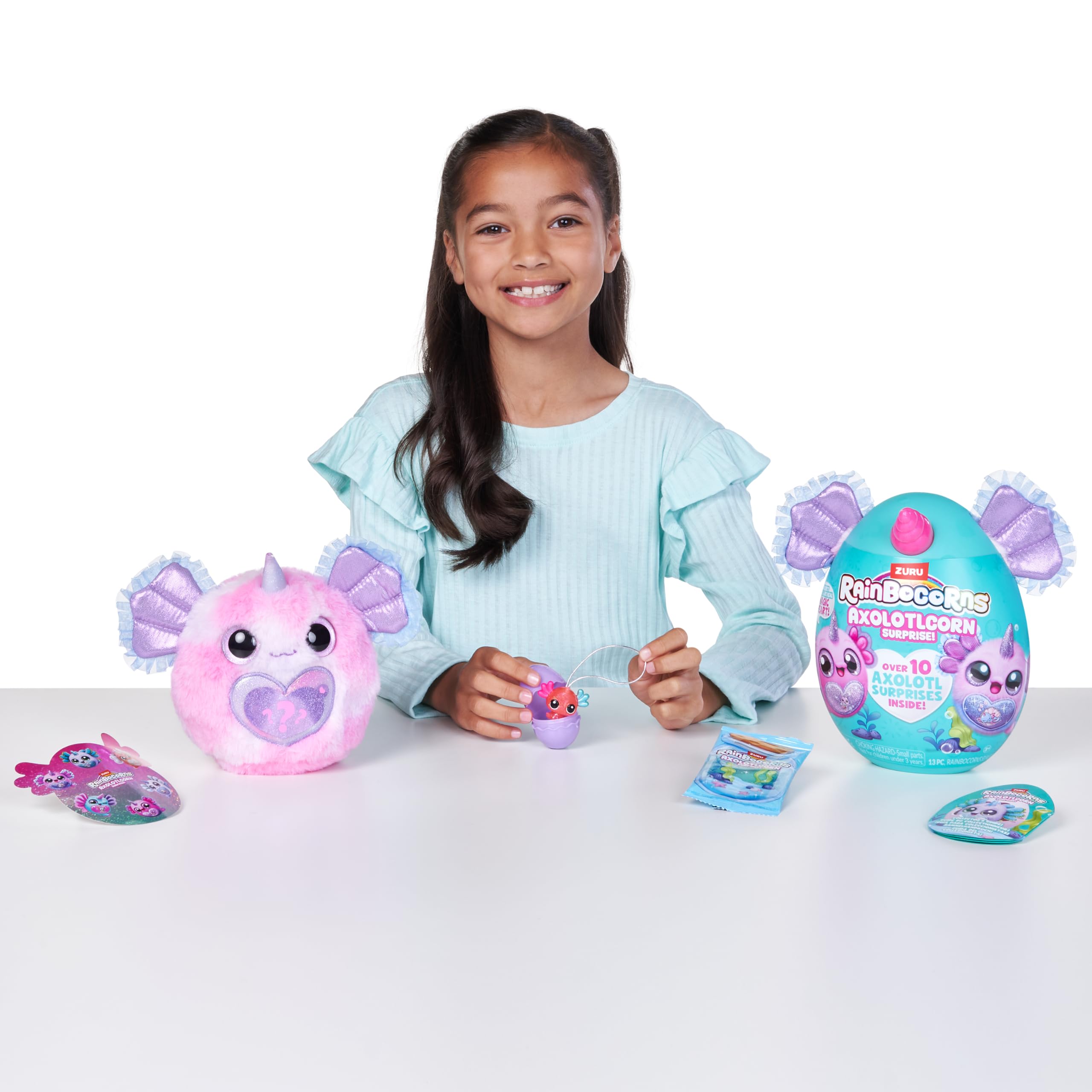 Rainbocorns Axolotlcorn Surprise by ZURU - Collectible Plush Toy with 10 Surprises, Ages 3+ 2