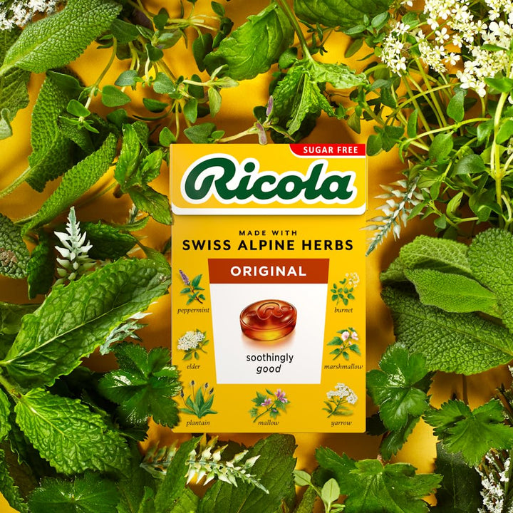 Ricola Original Sugar Free Swiss Herbal Sweets, Herb Drops, Sweet Box 45g - Pack of 20 Boxes