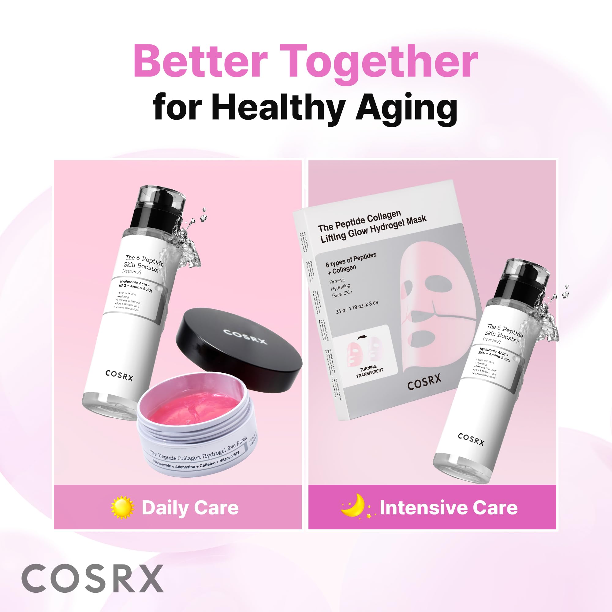 COSRX Pink Peptide Collagen Hydrogel Eye Patches - Reduces Puffiness & Fine Lines | 60 Count 7