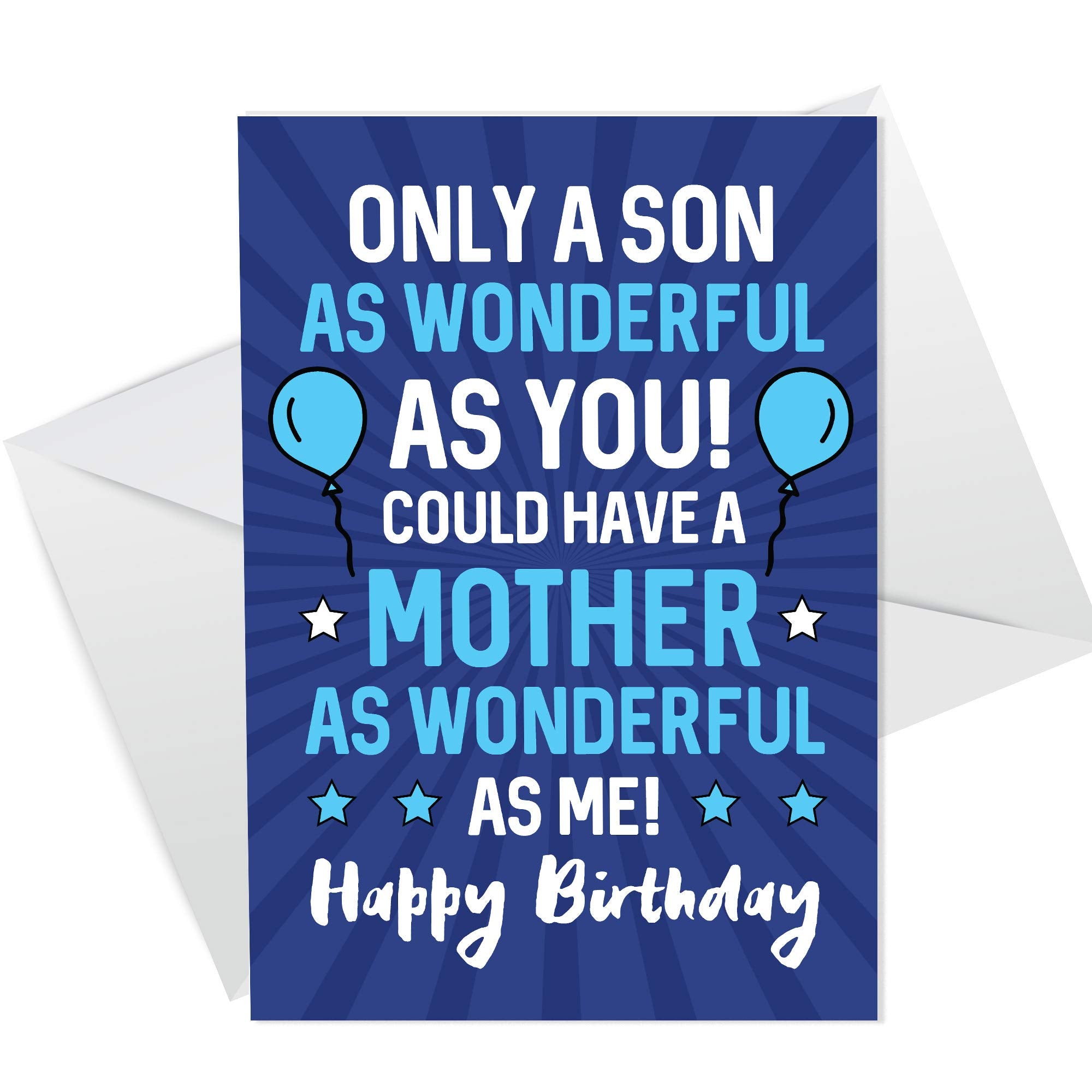 RED OCEAN Funny Birthday Card For Son - Humorous Design | A6 Size | 300gsm Card 1