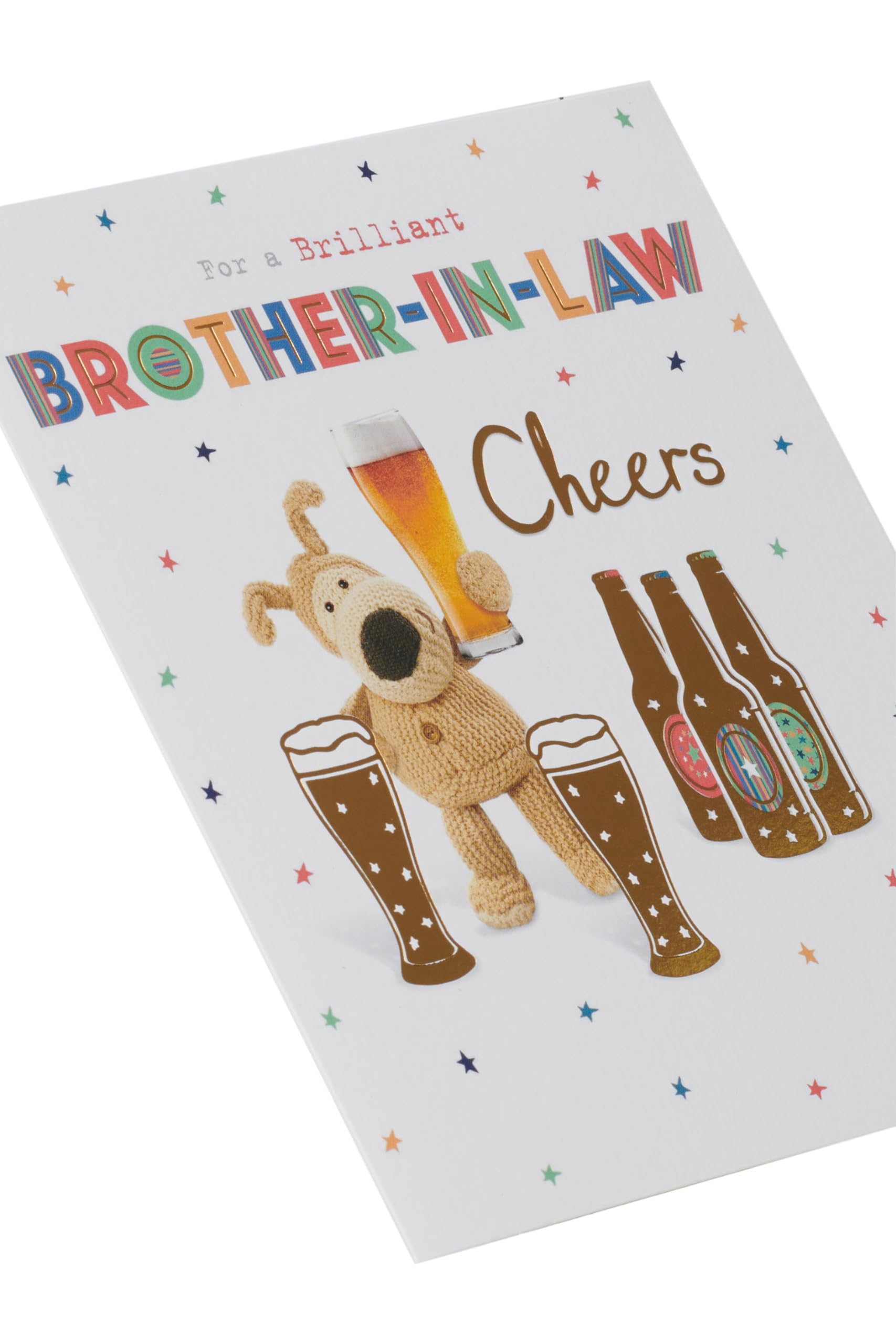 Boofle Birthday Card for Brother-in-Law with Gold Foil Detailing | 165 x 190 mm 4