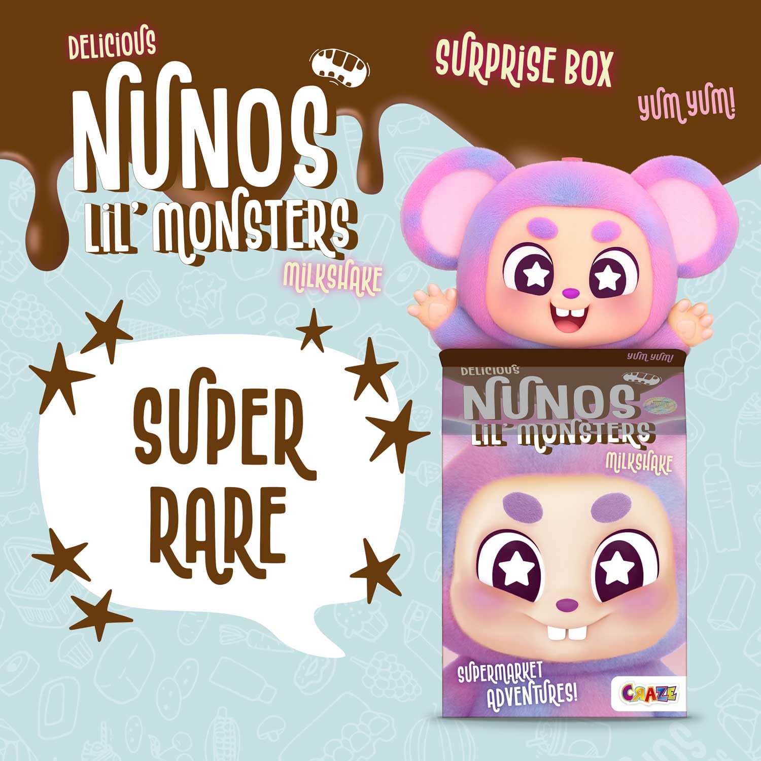 CRAZE NUNOS Lil’ Monsters Soft Doll Plush Toy Keyring | Collectable | Unisex Kids 7
