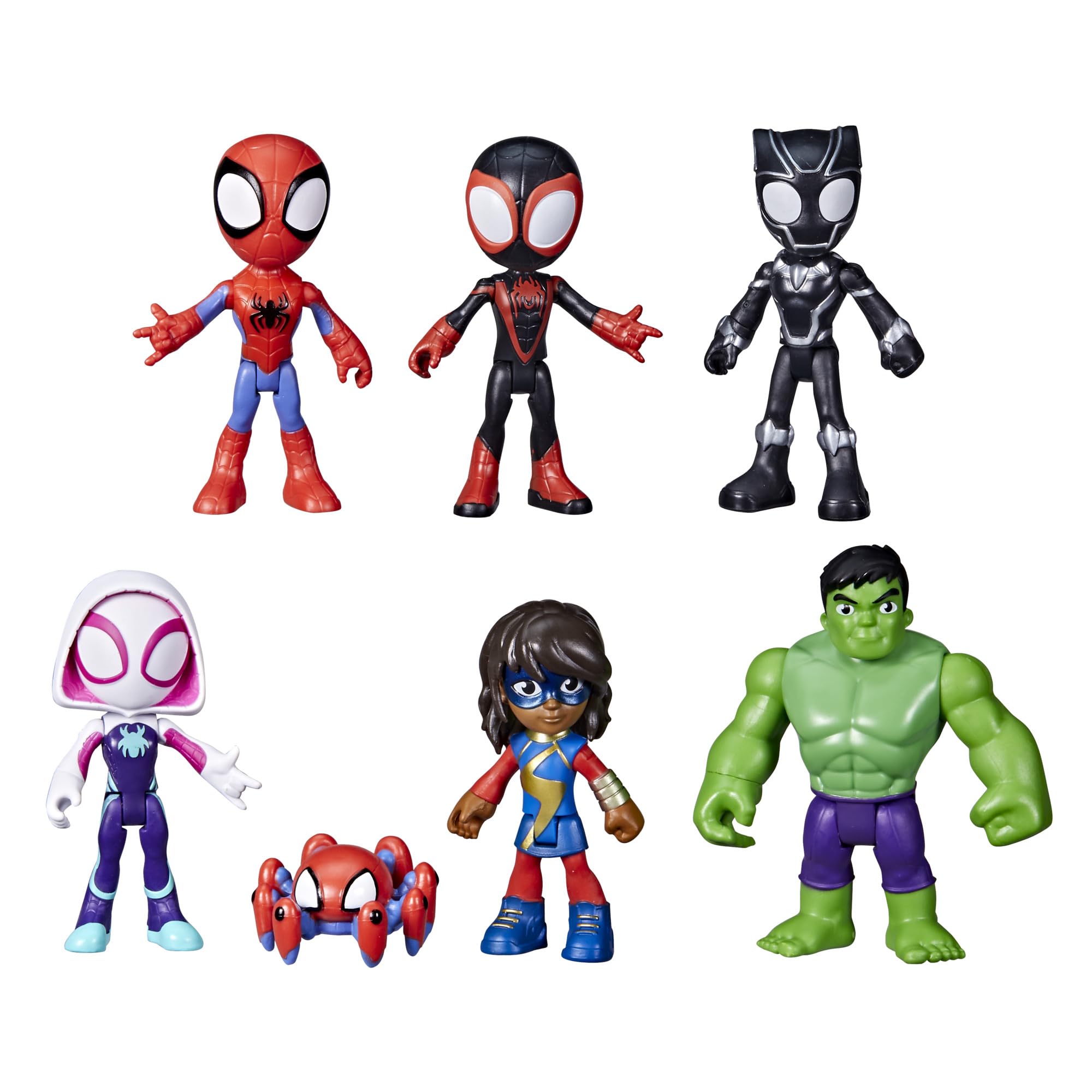 SPIDEY AND HIS AMAZING FRIENDS Team Spidey and Friends Figure Collection - 7 Action Figures, Ages 3+