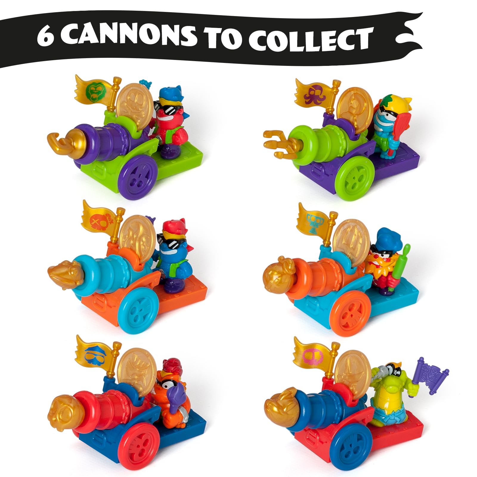 PIRATIX Golden Treasure Series – Captain Bones Captain Pack with 4 Piratix Figures 6