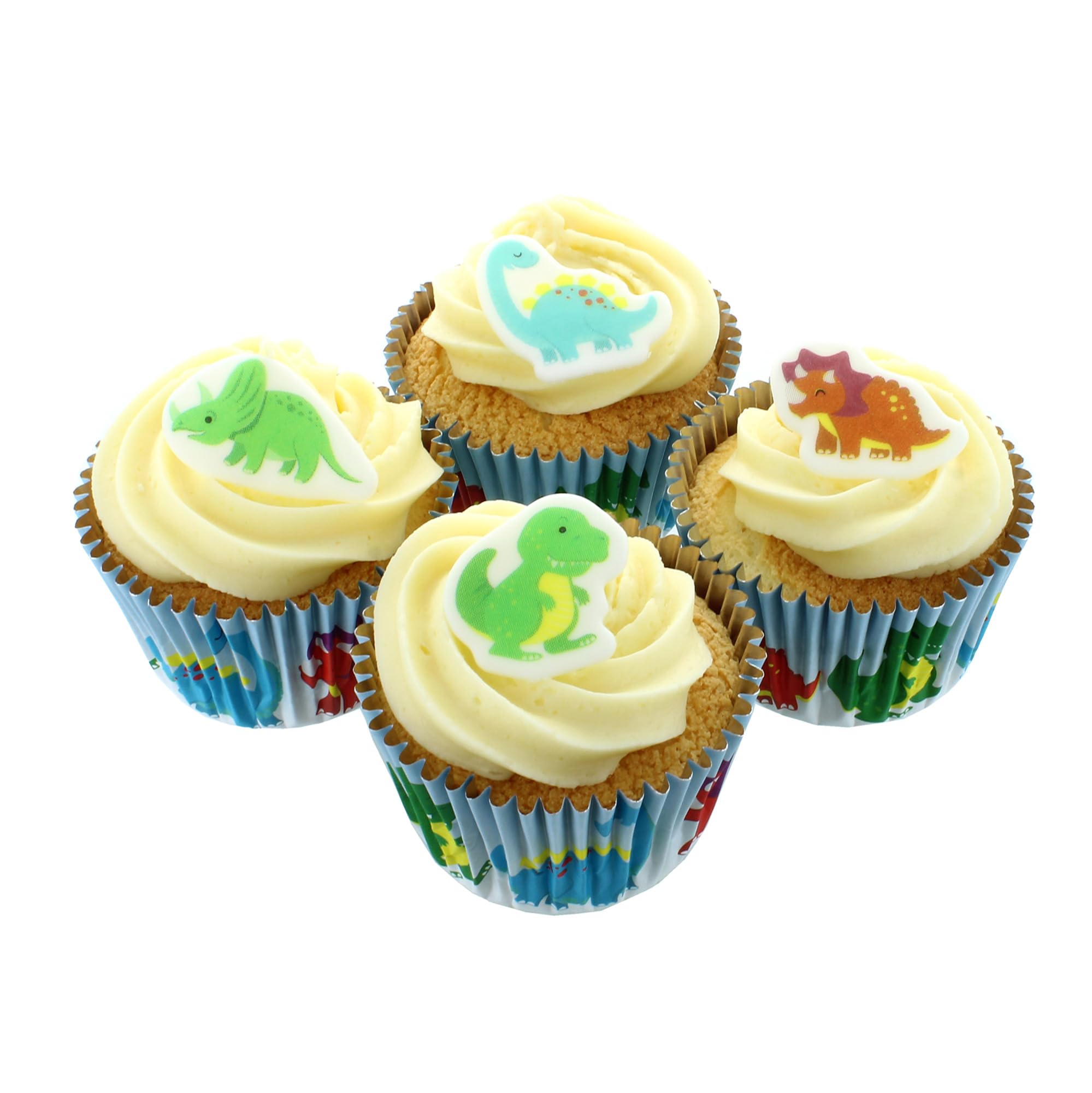 Culpitt – Dinosaurier-Zuckerdekorationen, 32 Stück, essbare Cupcake-Topper 7