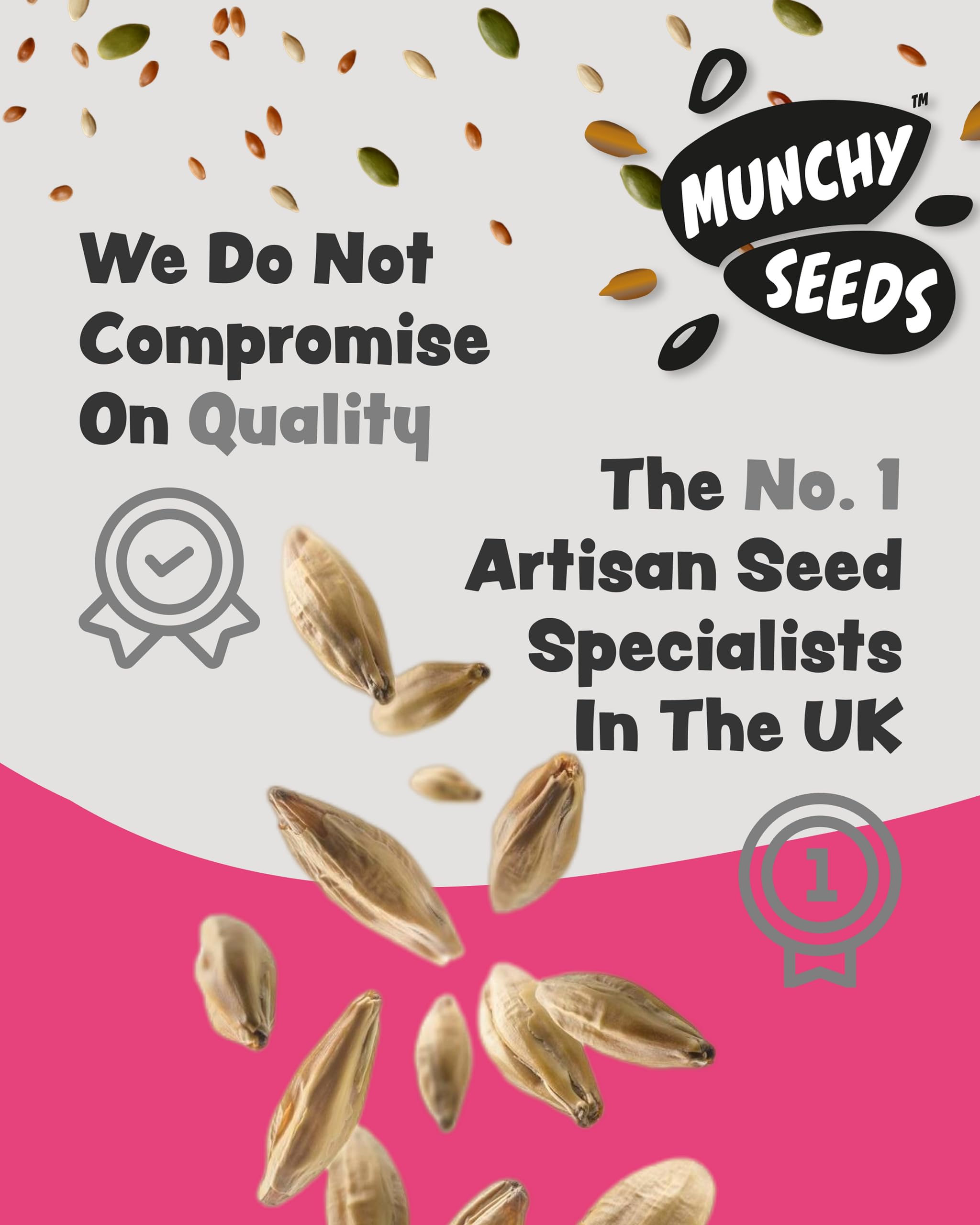 Munchy Seeds Lightly Toasted 3 Seed Mix - Pumpkin, Sunflower & Linseed | 500g | Vegan 7