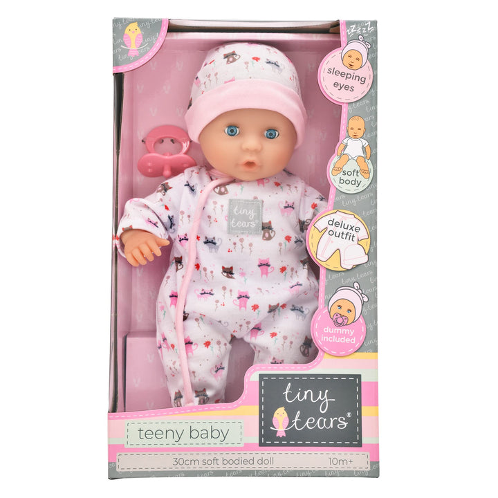 Tiny Tears Teeny Baby Doll - 30cm Soft Body with Sleeping Eyes & Deluxe Outfit