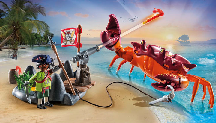 Playmobil 71532 Pirates: Battle with the Giant Crab - Fantasy Pirate Playset for Kids 4+
