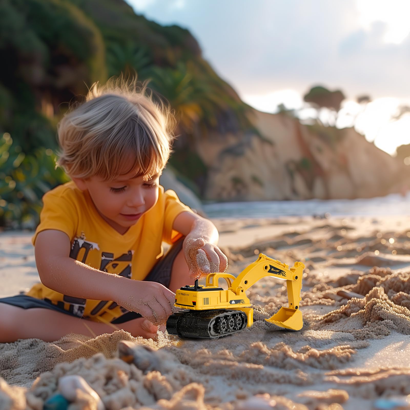 GizmoVine Kids Digger Toy - 2-in-1 Friction-Powered Excavator for Ages 3+ 7