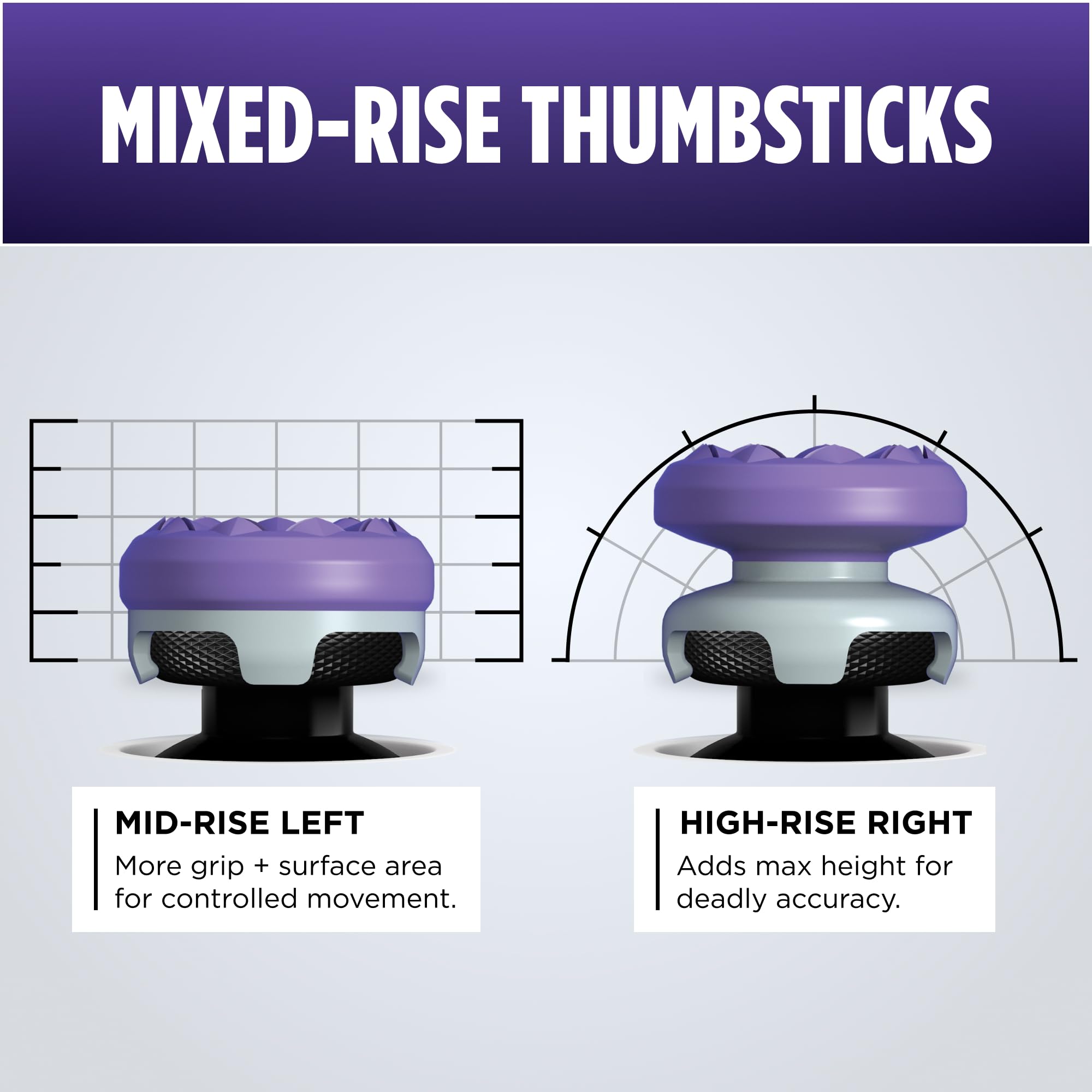 KontrolFreek FPS Freek Galaxy Purple Thumbstick Extenders for Xbox One & Xbox Series X/S 5