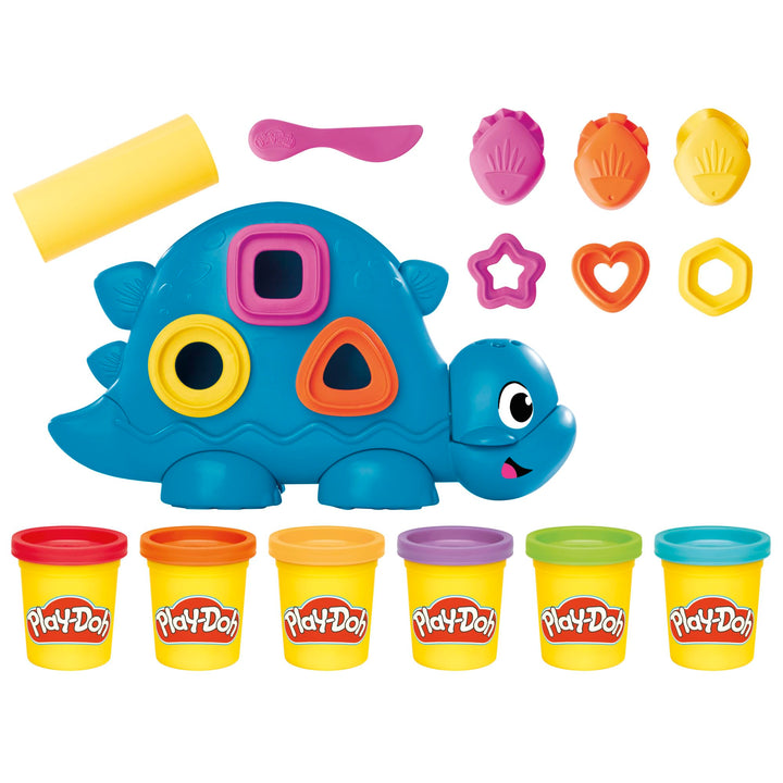 Play-Doh Shapes & Colours Dinosaur Toy - Preschool Creative Playset for Ages 3+