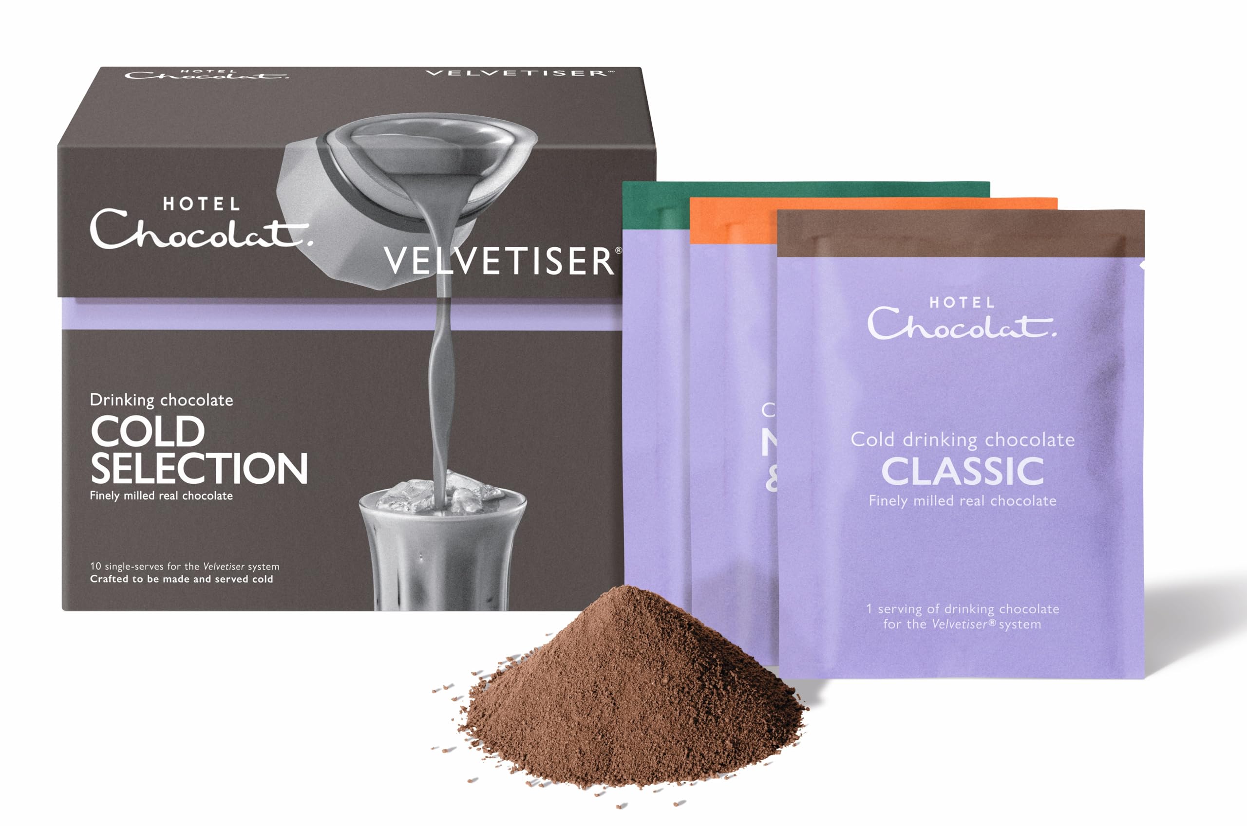 Hotel Chocolat Cold Drinking Chocolate Selection - 10 Sachets with Velvetiser-Compatible Recipes 1