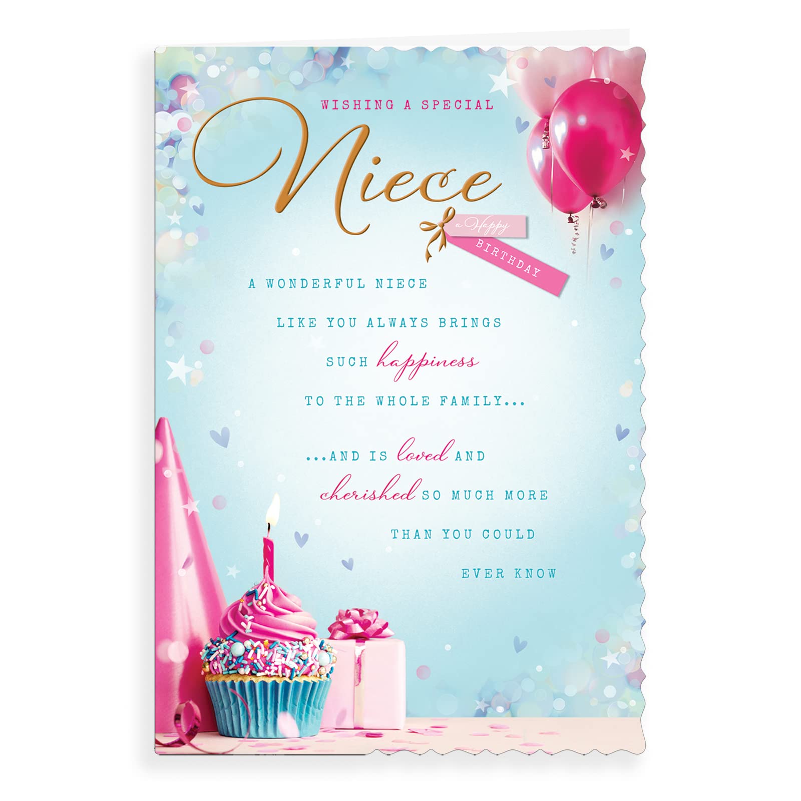 Avant Garde Studios Niece Birthday Card - 9 x 6 inches | Multi-Color | Includes Envelope