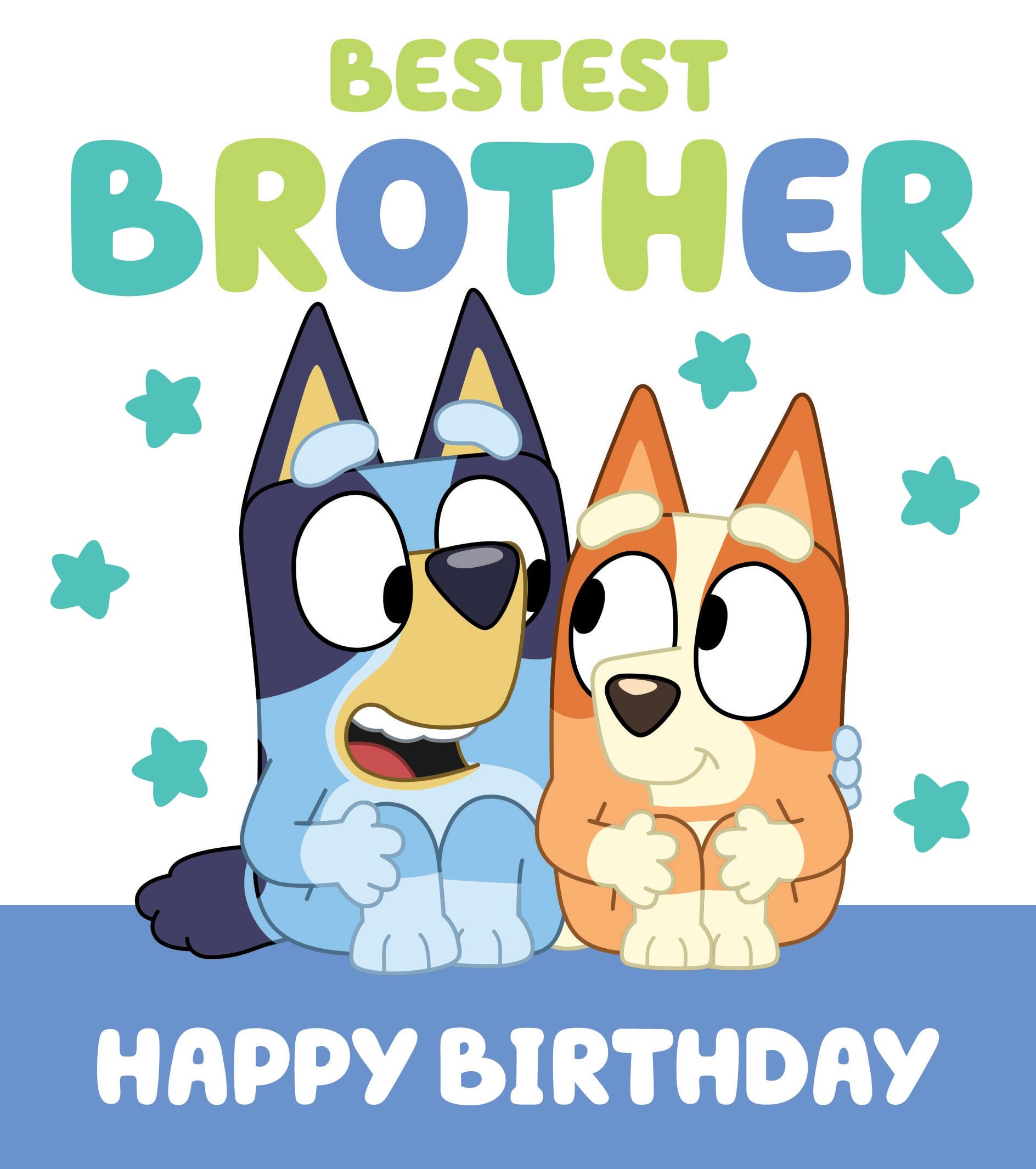 Danilo Promotions LTD Bluey Birthday Card for Brother | Official Licensed Product