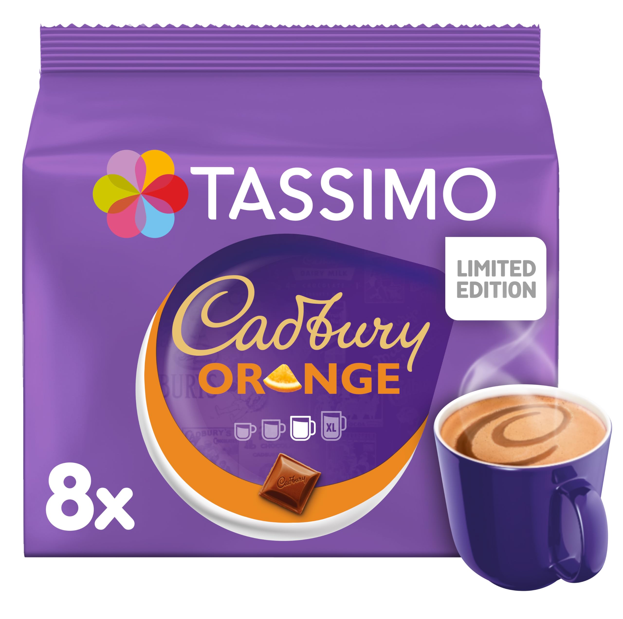 Tassimo Cadbury Orange Hot Chocolate Pods - Pack of 5 (40 Total Drinks) 4
