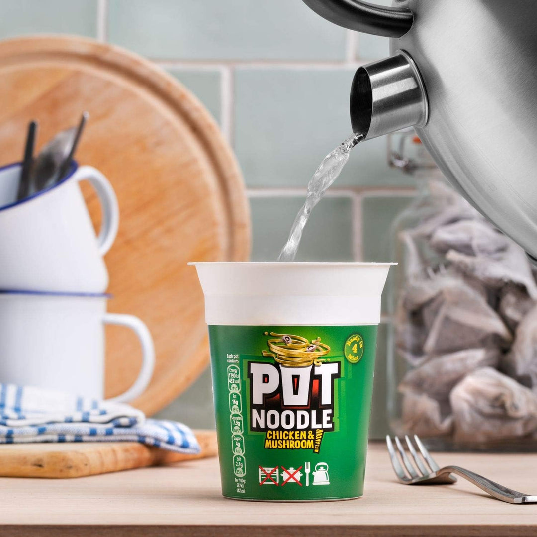 Pot Noodle Chicken & Mushroom Flavour, 12 Pack (12 x 90g)