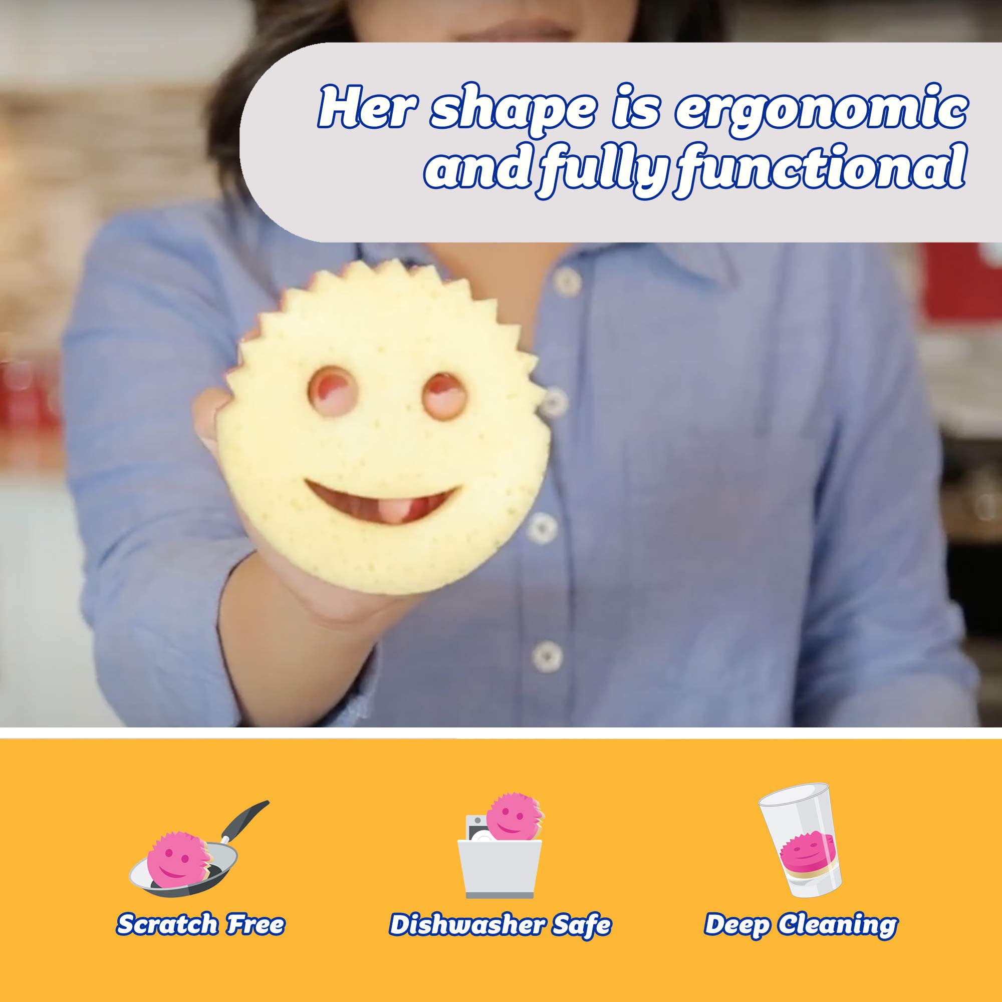 Scrub Daddy Wonder Wash-Up Combo – Spülschwamm-Doppelpack mit Wonder-Spülmittel 4