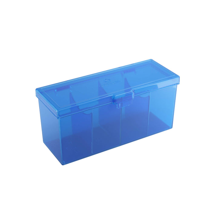 Gamegenic Fourtress 320-Card Deck Holder - Rigid Stackable Box with Lock, Blue