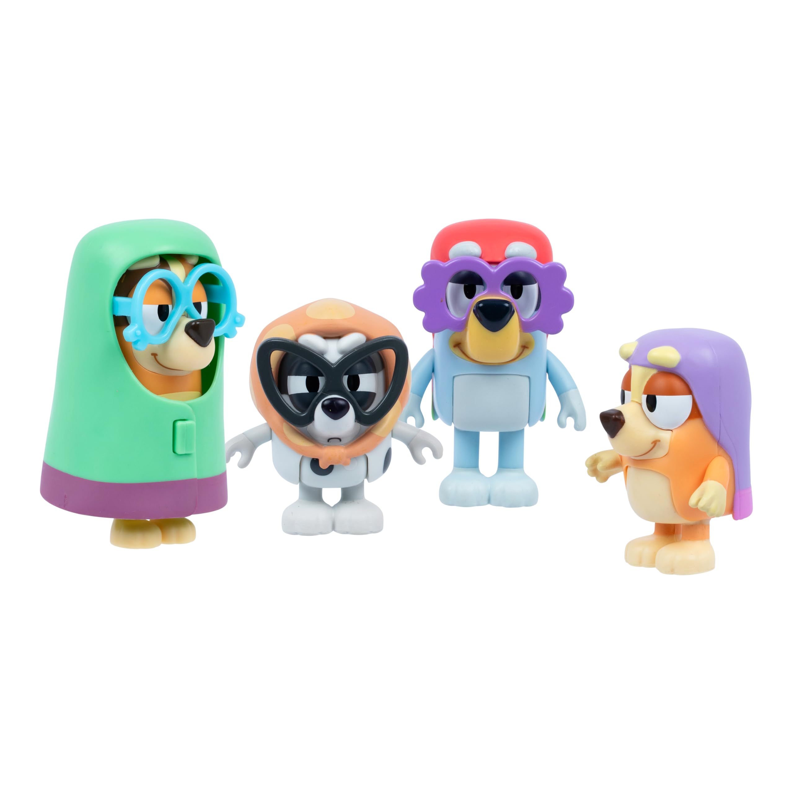 Bluey Here Come the Grannies Figure 4-Pack | 2.5-3 Inches | Ages 3+