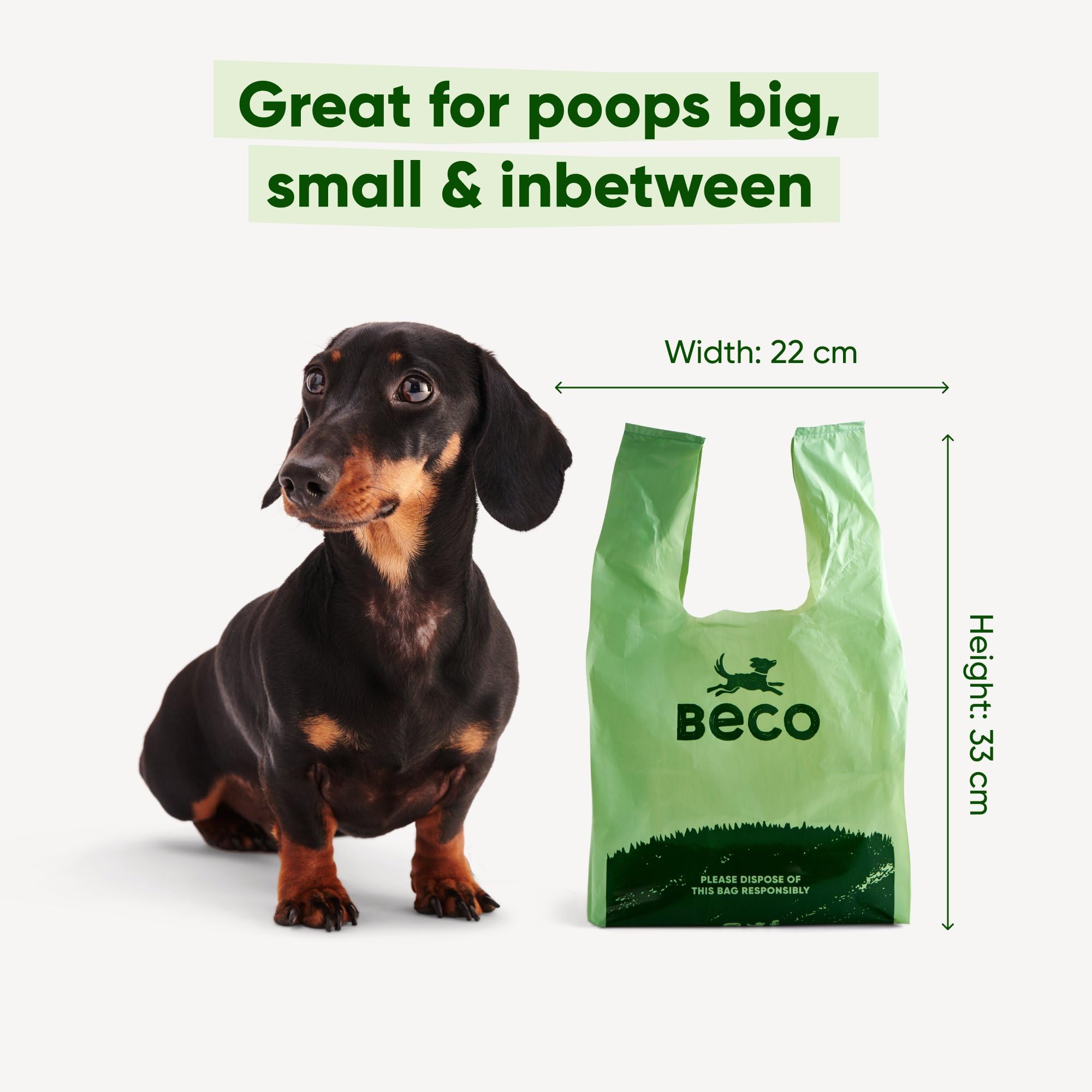 Beco Dog Poo Bags - Strong, Leakproof & Large Handles | 270 Count Unscented Bags 5